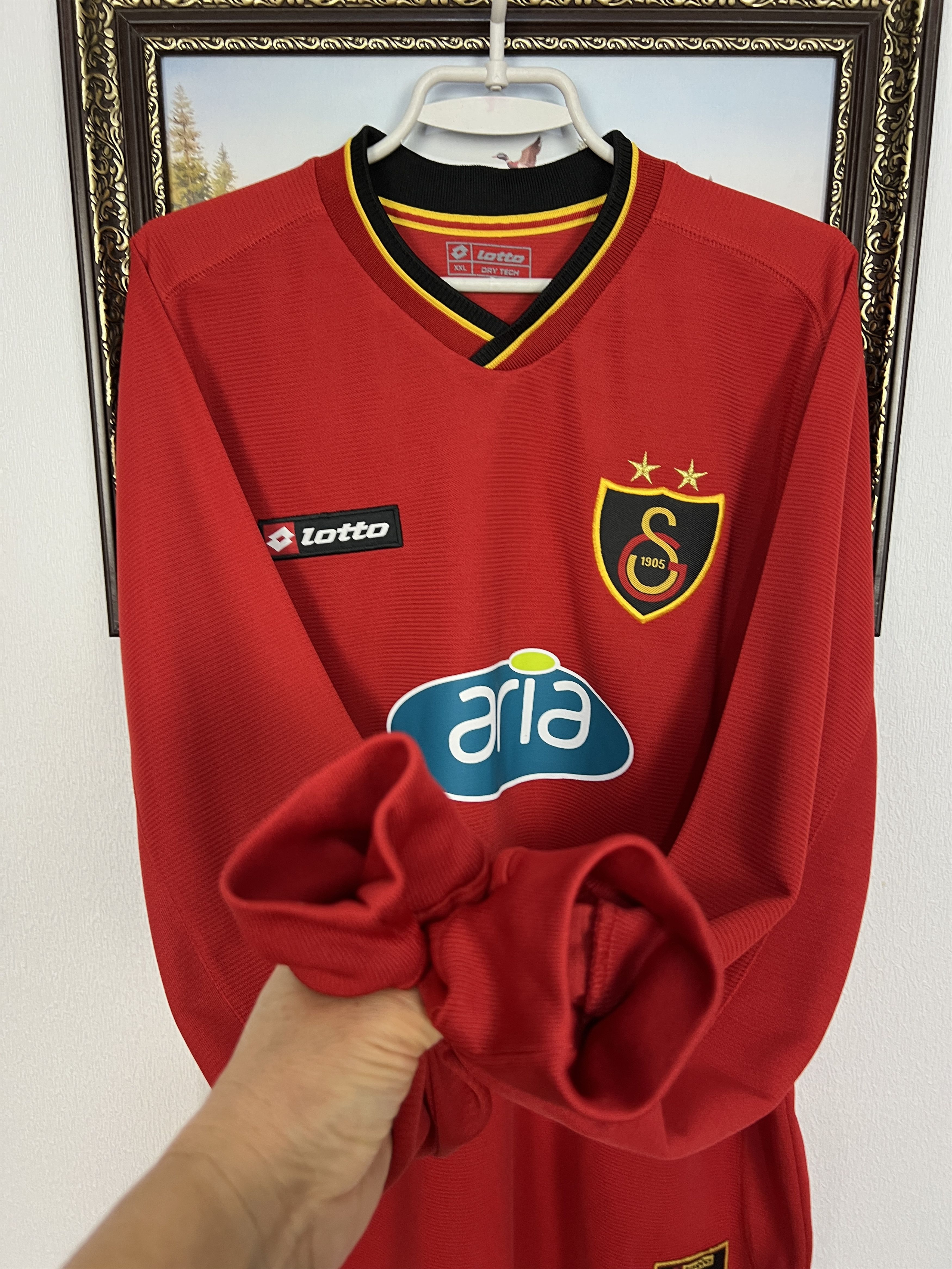 Lotto Sport Galatasaray football shirt Soccer Long Sleeve Jersey Trikot Size US XXL / EU 58 / 5 - 5 Thumbnail