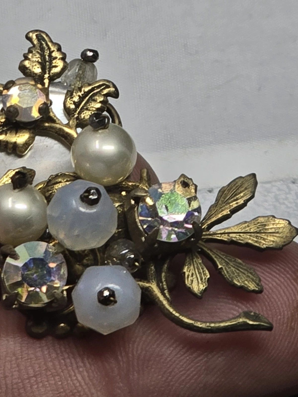 Other Vintage Floral Bead Necklace & Clip-On Earrings Set Size ONE SIZE - 3 Thumbnail