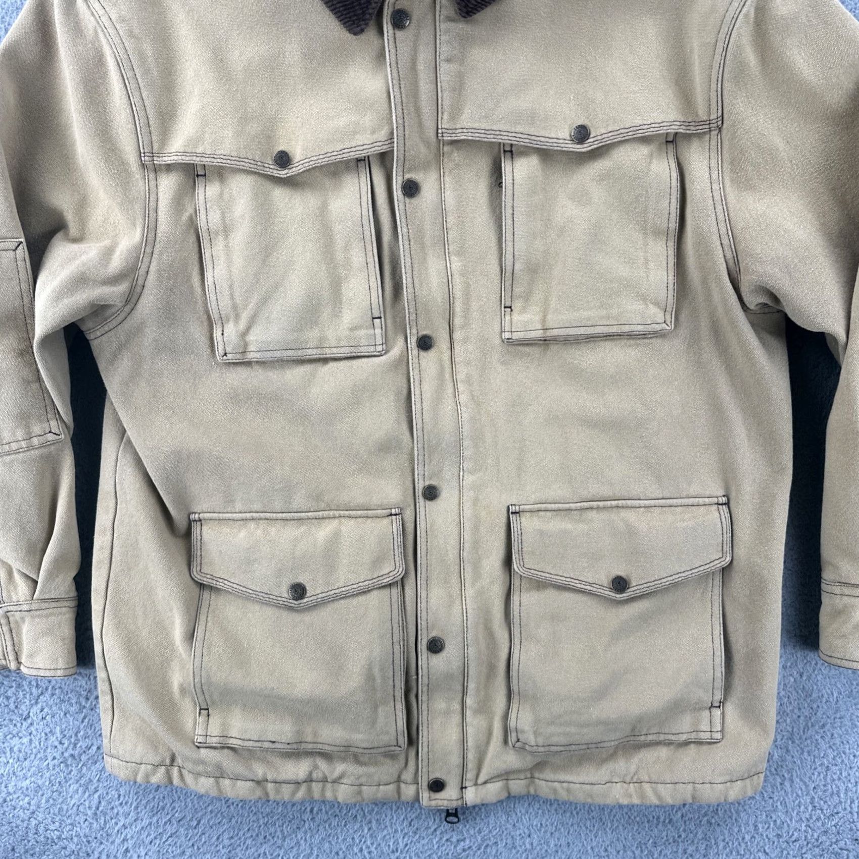 The Territory Ahead VINTAGE Territory Ahead Coat Aztec Chore Button Up Lined Cotton XL Men Brown Jacket Size US XL / EU 56 / 4 - 4 Thumbnail
