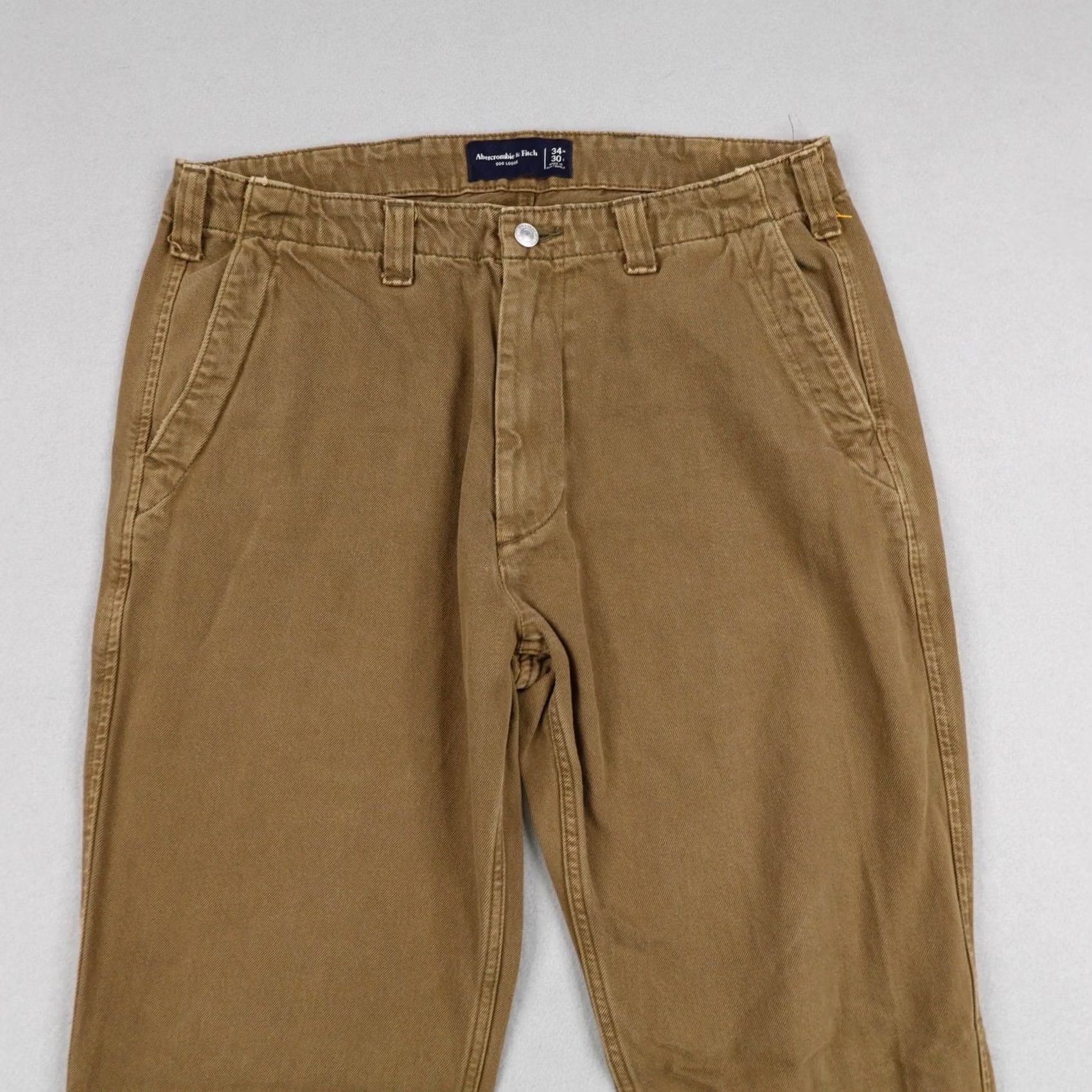 Abercrombie & Fitch Abercrombie & Fitch Pants Mens 34 Brown Chino Jogger 90s Loose Baggy Y2K Size US 34 / EU 50 - 2 Thumbnail