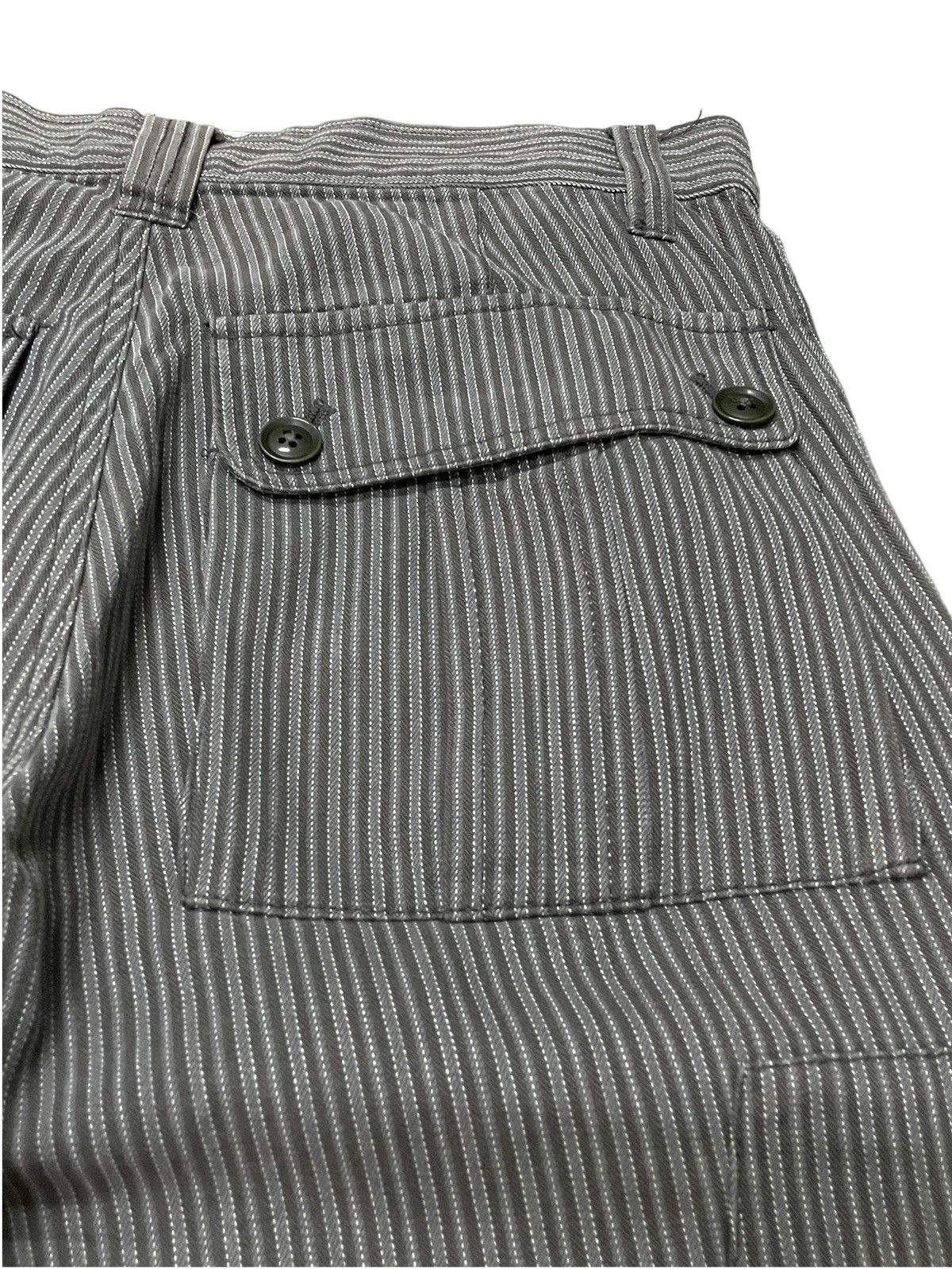 Japanese Brand Icca Japan Herringbone Striped MultiPocket Loose Cargo Pants Size US 31 - 15 Thumbnail