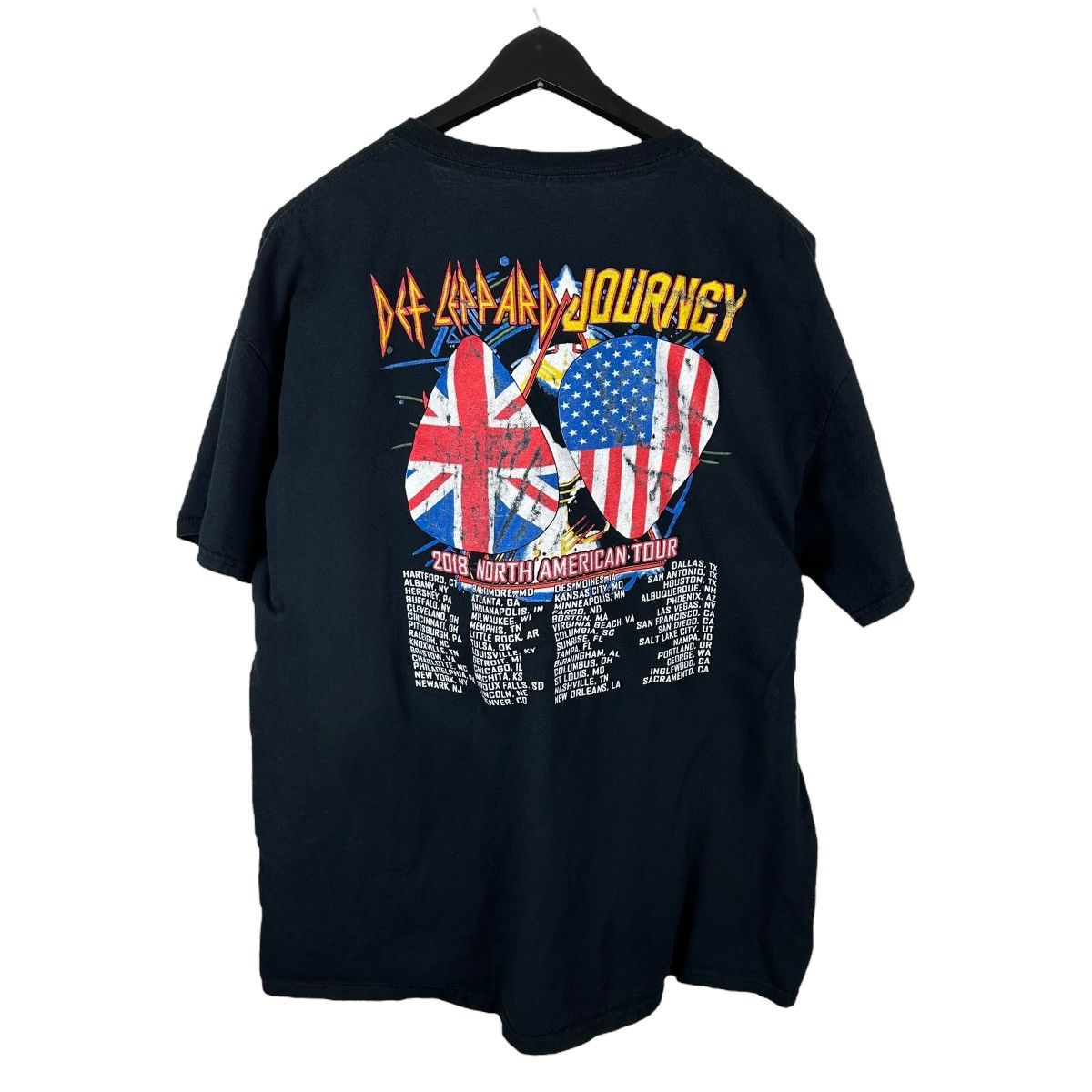 Band Tees Mens Y2K Def Leppard X Journey 2018 NA Tour Shirt Size US XL / EU 56 / 4 - 2 Thumbnail