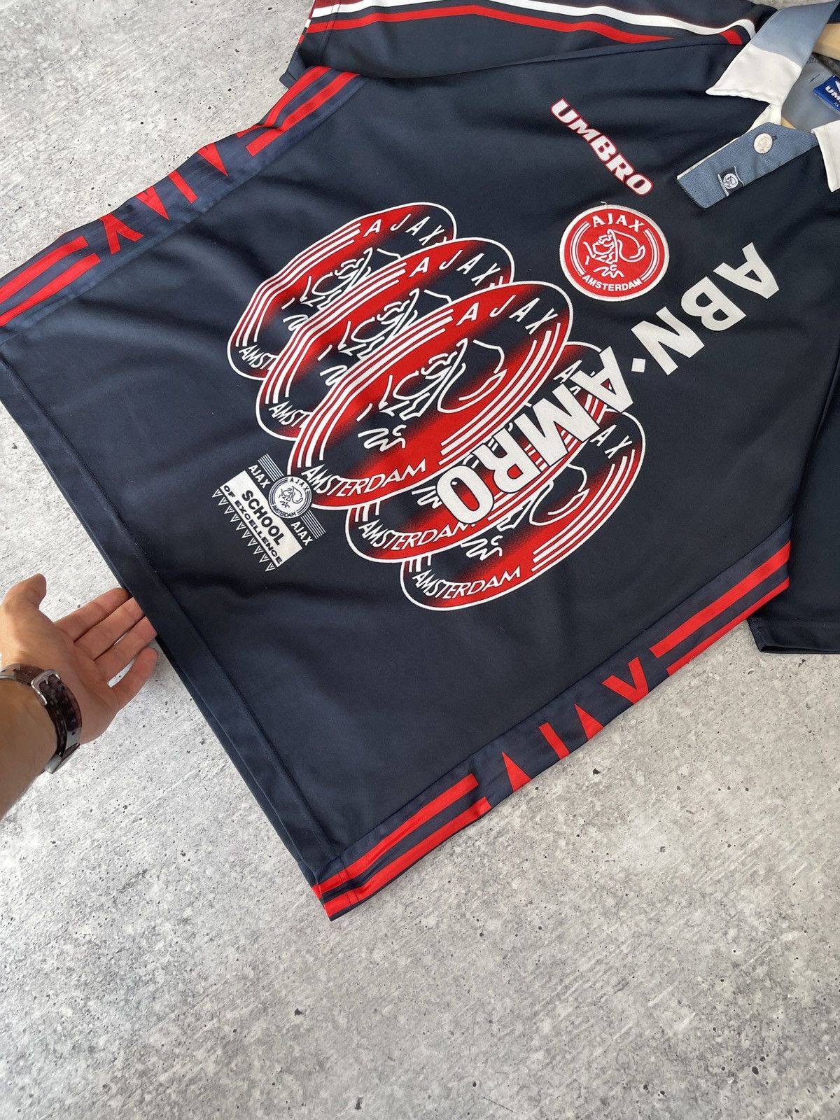 Vintage Umbro Ajax Netherlands 1997/1998 Away Soccer Jersey Football Size US XL / EU 56 / 4 - 7 Thumbnail