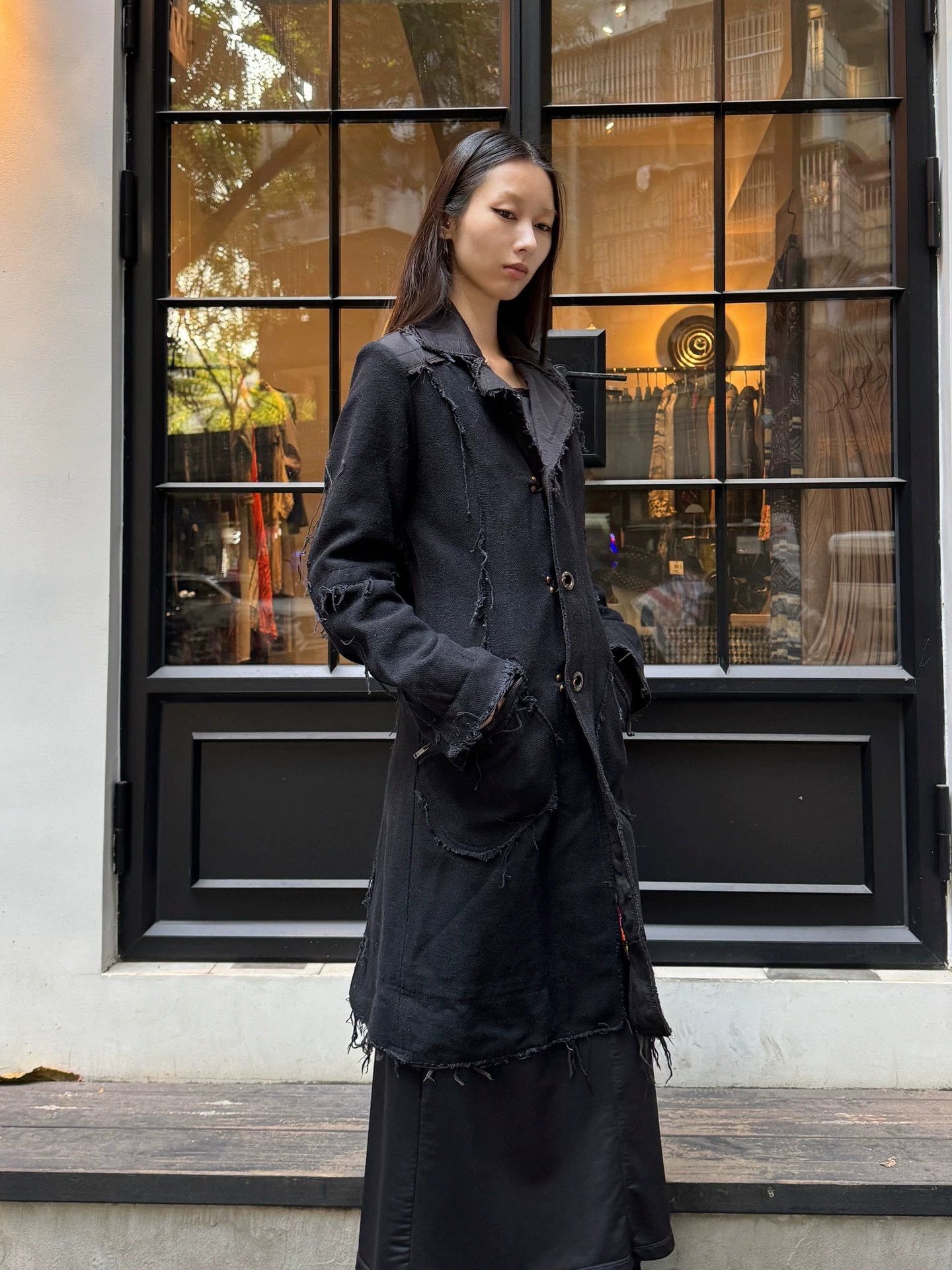 Diesel Diesel Vintage Distressed Denim Lapel Long Coat XS Size XS / US 0-2 / IT 36-38 - 2 Thumbnail