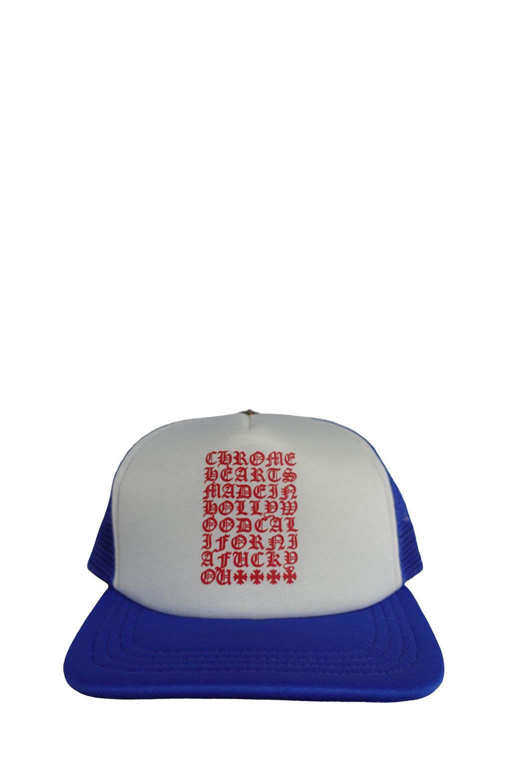Chrome Hearts CHROME HEARTS EYE CHART TRUCKER HAT BLUE WHITE Size ONE SIZE - 1 Thumbnail