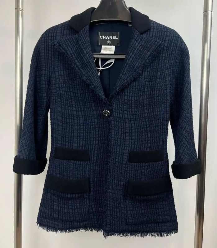 Chanel Chanel Black Ladies' Polyester Jacket 0089 Size XXS / US 00 / IT 34 - 1 Thumbnail