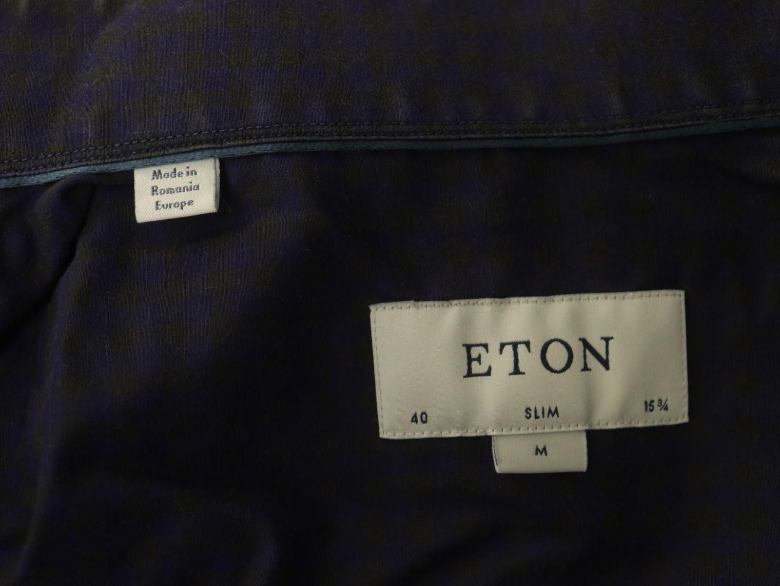 Eton Eton Purple 100% Cotton Check Dress Shirt Size 40 Size 38R - 12 Thumbnail