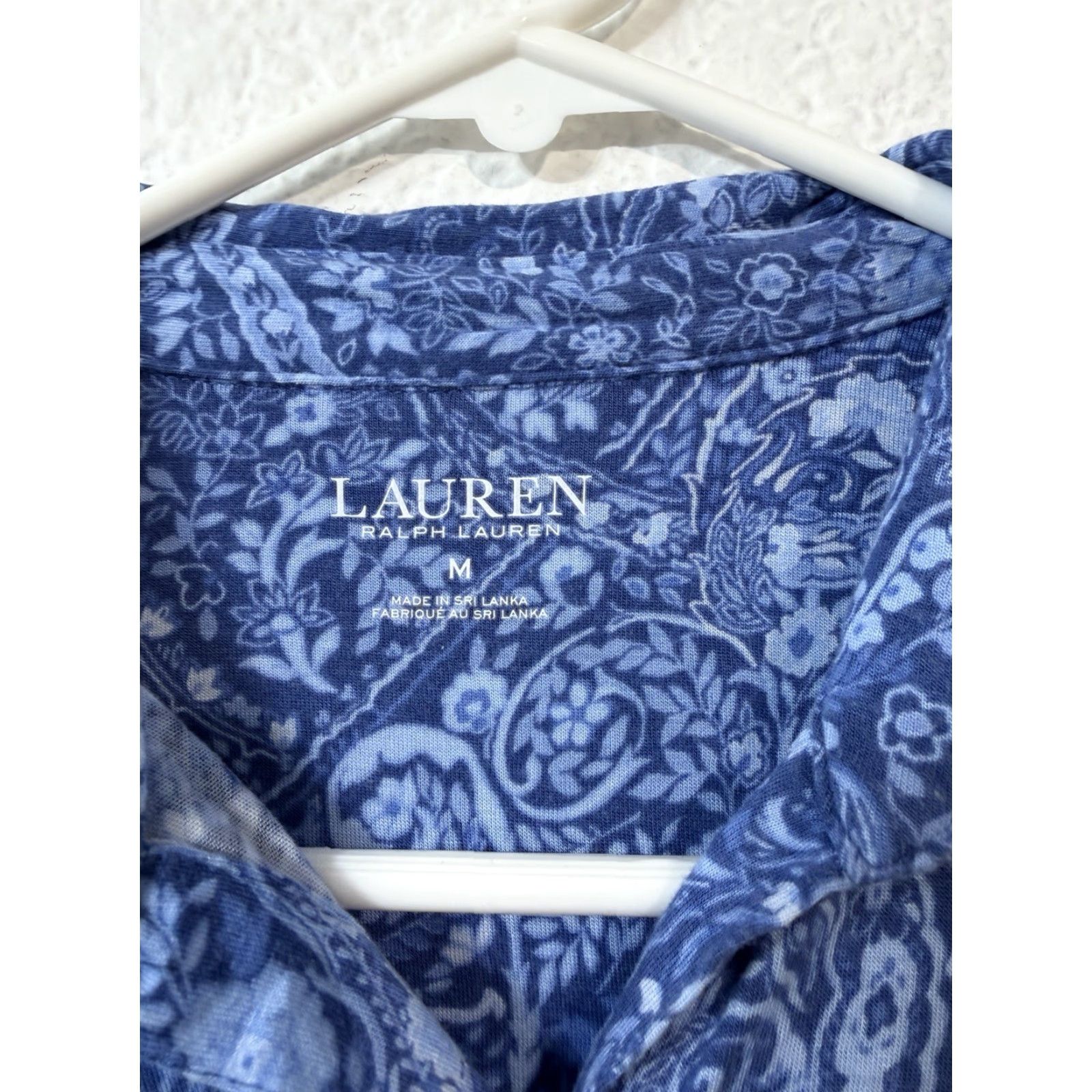 Ralph Lauren Lauren Ralph Lauren Blue Paisley “His Shirt” Night Gown Long Sleep Shirt Sz M Women XS? Size M / US 6-8 / IT 42-44 - 7 Thumbnail