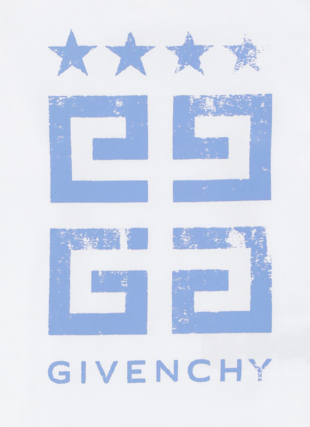 Givenchy o1srvl11e1124 Dona Slim Fit Logo Star T-Shirt in White/Blue Size S / US 4 / IT 40 - 2 Thumbnail