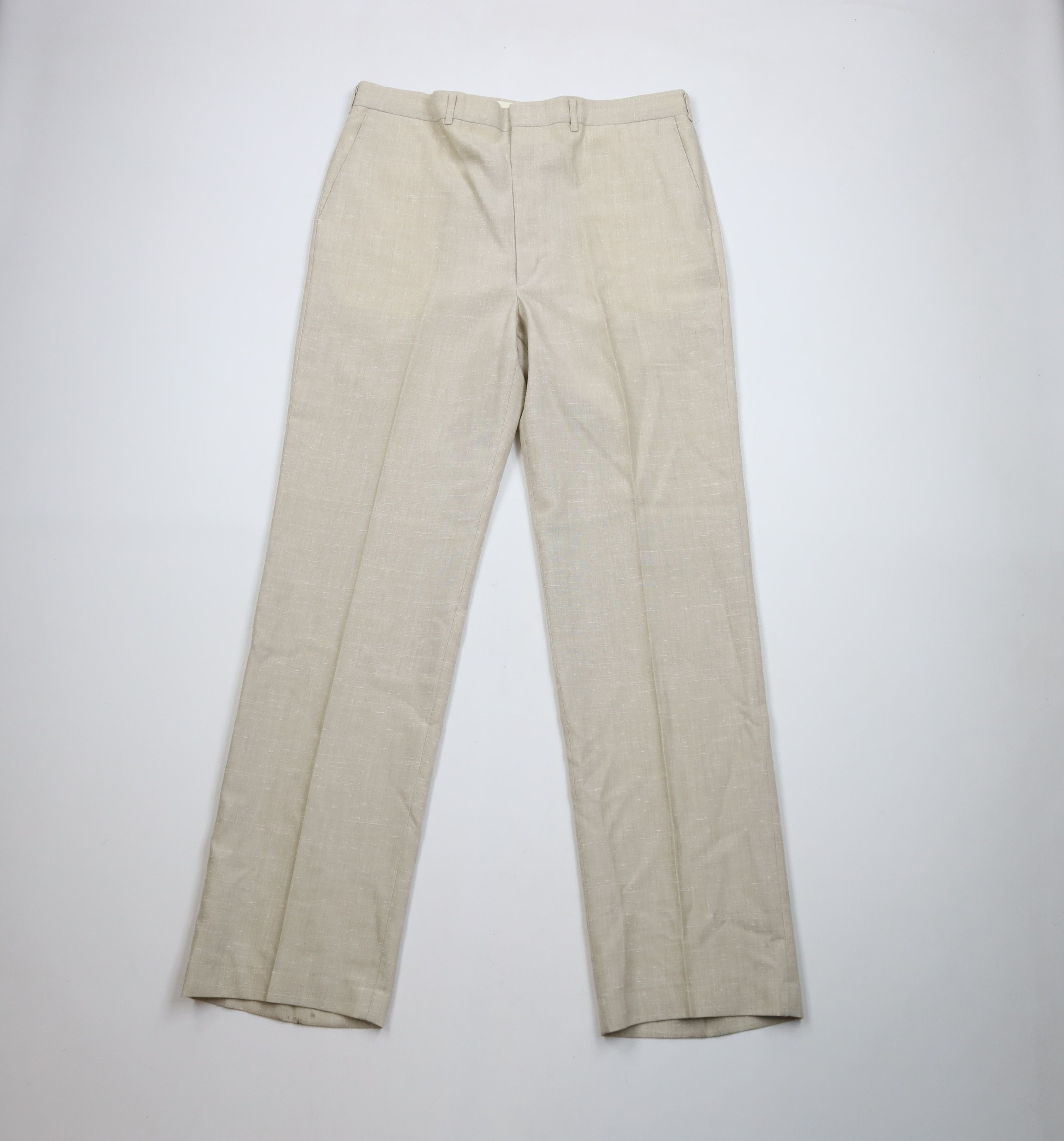 Vintage Vintage 70s Streetwear Fleck Flared Wide Leg Chino Pants USA Size US 38 / EU 54 - 1 Thumbnail