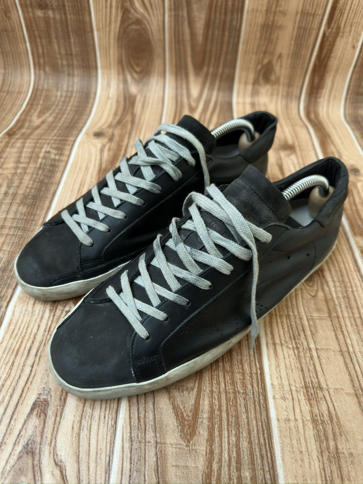 Golden Goose Golden Goose Superstar Black Leather Suede Lowtop Sneaks Size US 9 / EU 42 - 5 Thumbnail