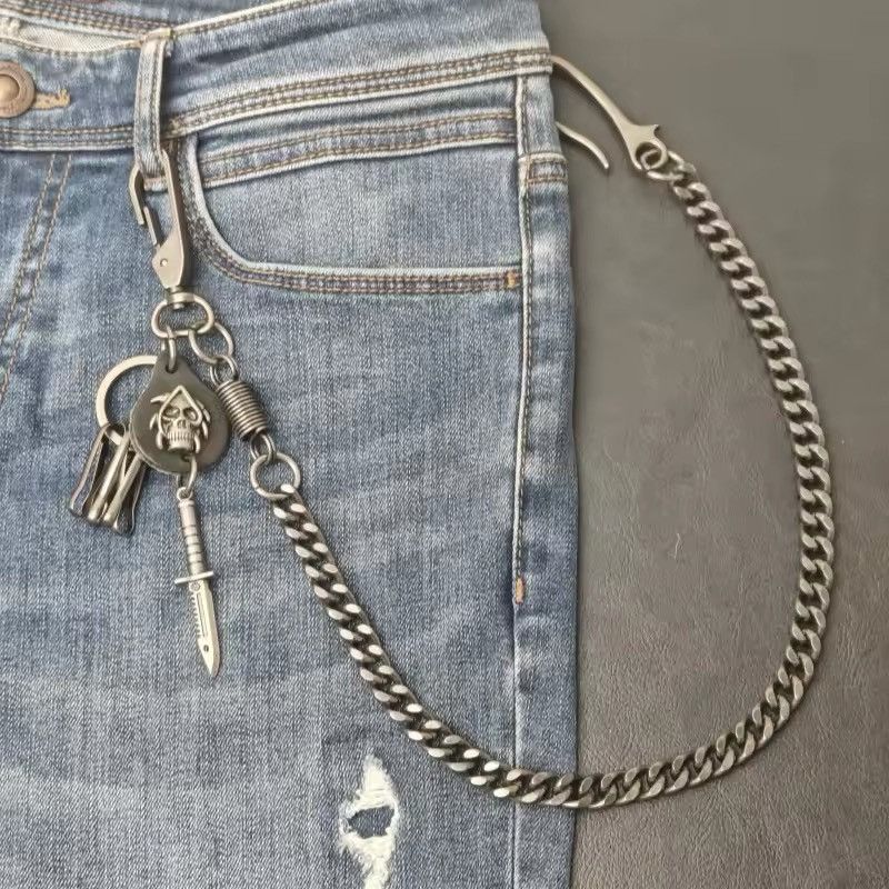 Japanese Brand × Vintage Vintage Keychain Jeans Chain Skull Dagger Belt Chain Size ONE SIZE - 3 Thumbnail
