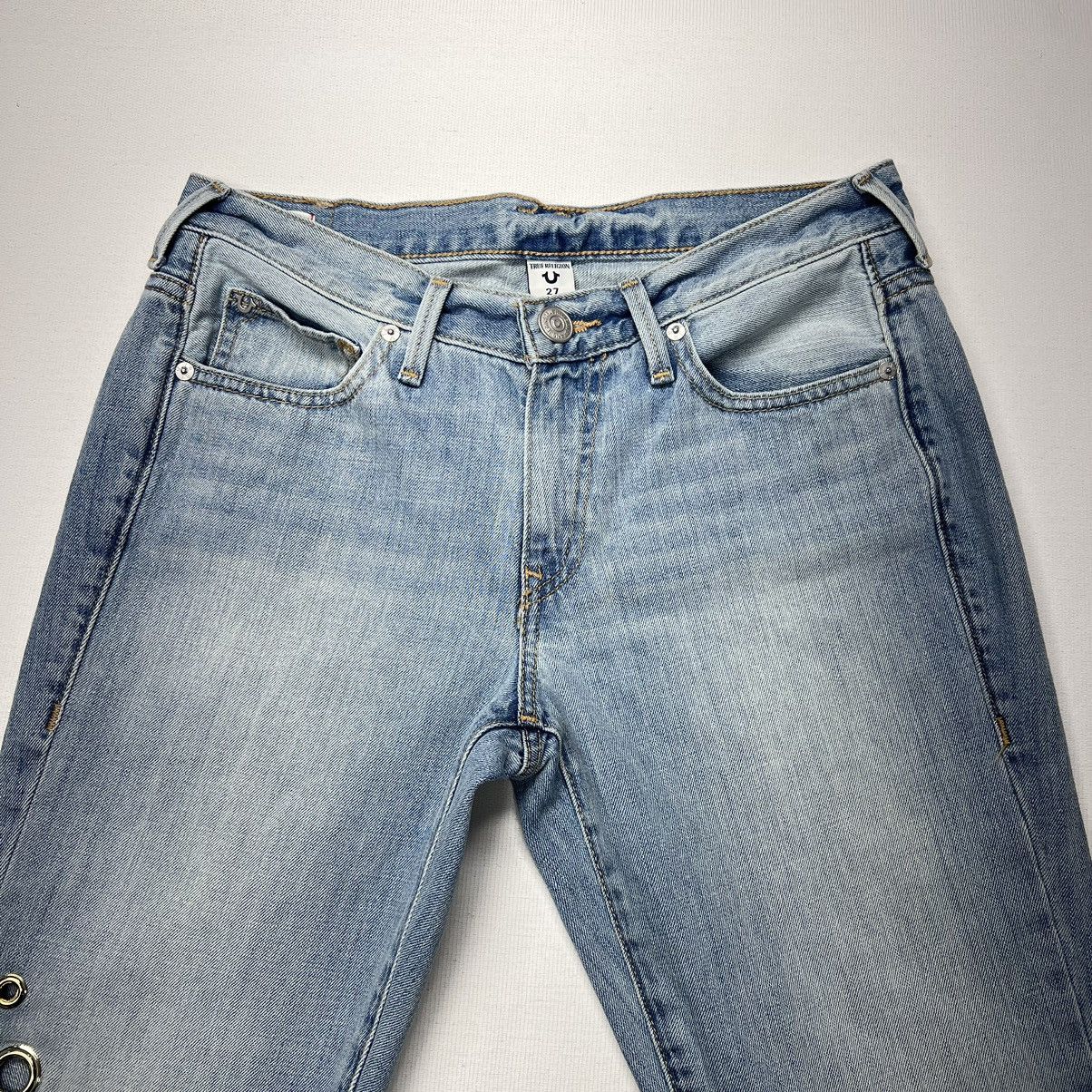 True Religion True Religion Jeans Blue Cameron Slim Boyfriend Grommet Size 27" / US 4 / IT 40 - 6 Thumbnail