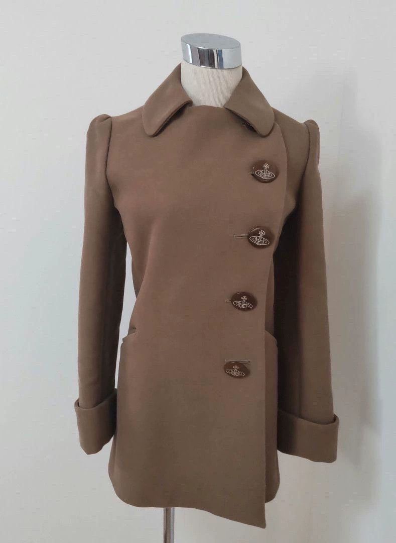 Vivienne Westwood Vivienne Westwood Coffee-colored heterolined wool coat Size M / US 6-8 / IT 42-44 - 1 Thumbnail