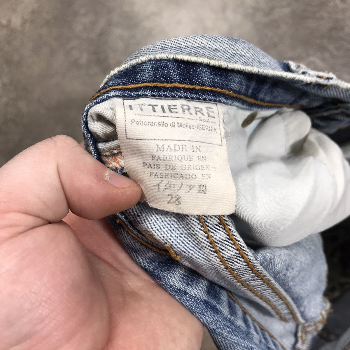 Vintage Vintage 90s Iceberg Distressed Flared Jeans Grunge Japan 28 Size 28" / US 6 / IT 42 - 6 Thumbnail