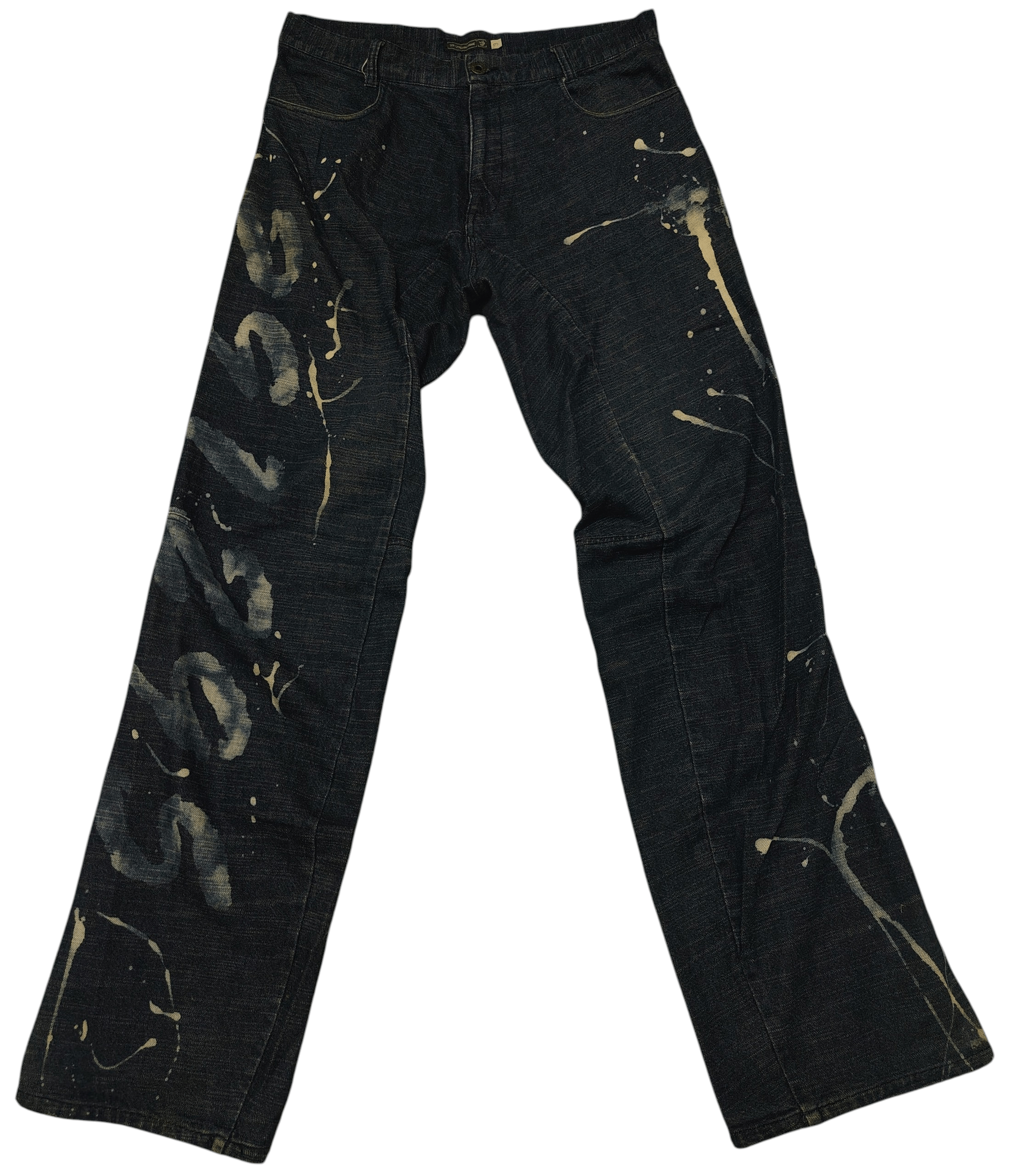 291295=Homme Rare!! 291295=Homme Baggy Pants paint splatter Twisted style Size US 33 - 1 Thumbnail