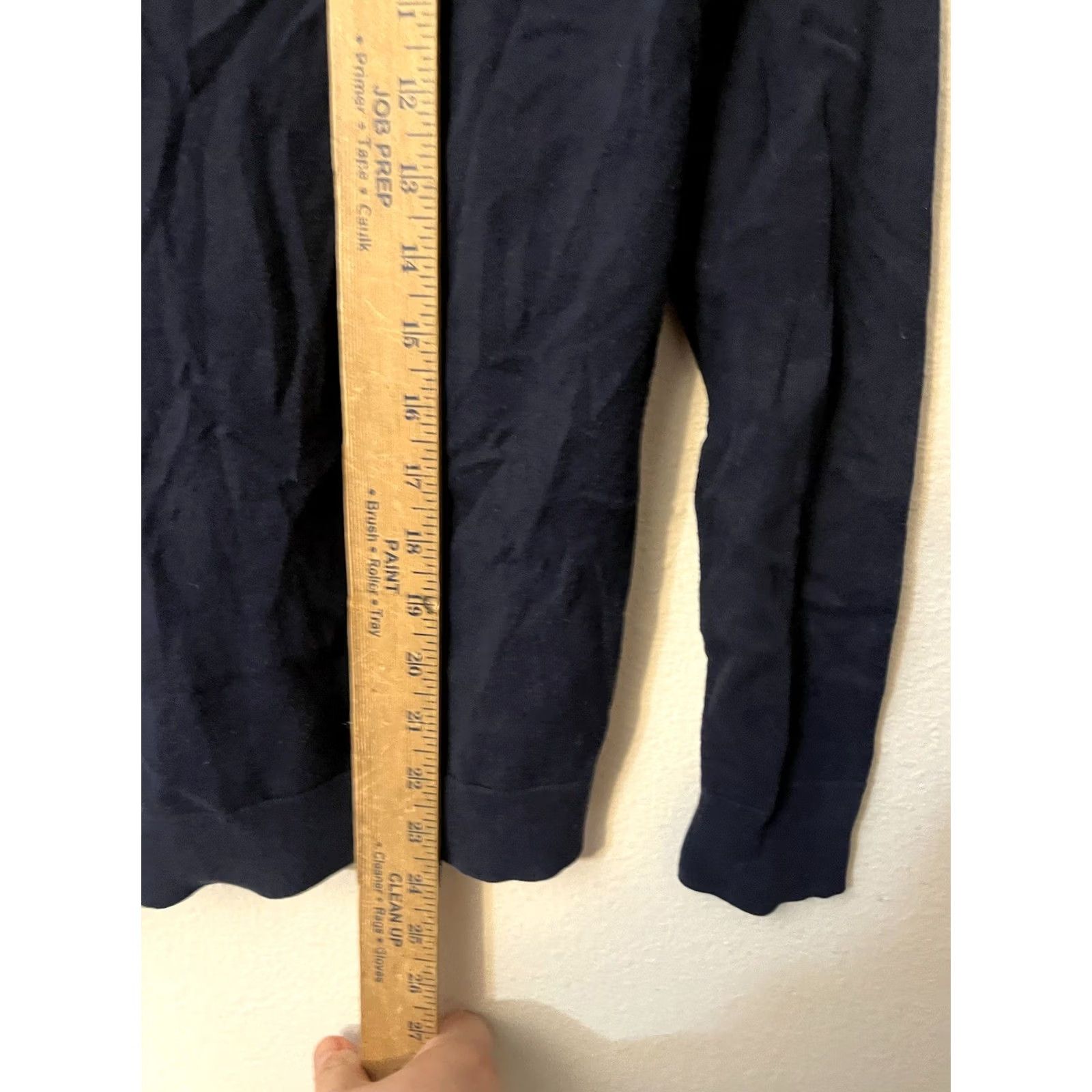 J.Crew J. Crew Navy Blue Cotton V-neck Long Sleeve Sweater Medium E8871 Size M / US 6-8 / IT 42-44 - 5 Thumbnail