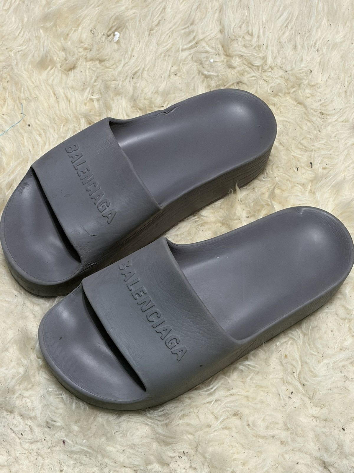 Balenciaga Balenciaga Logo Platform Slides Size US 10 / IT 40 - 12 Thumbnail