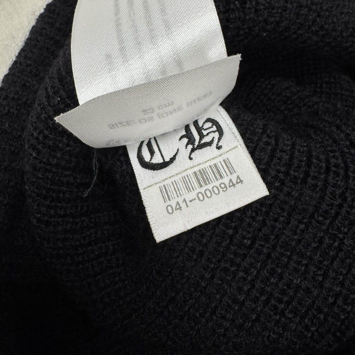Chrome Hearts Chrome Hearts Double Logo Beanie Black Size ONE SIZE - 7 Thumbnail