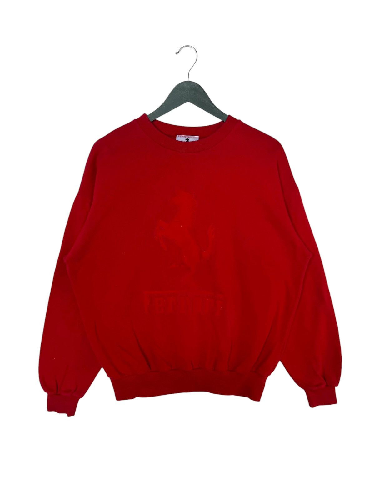 Ferrari Vintage 80s Ferrari Big Logo Sweatshirt Size US L / EU 52-54 / 3 - 1 Thumbnail