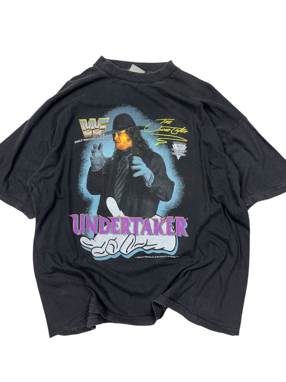 WWF Vintage 1992 Undertaker WWF WWE Retro Shirt Stone Cold Rock Size US XL / EU 56 / 4 - 2 Thumbnail