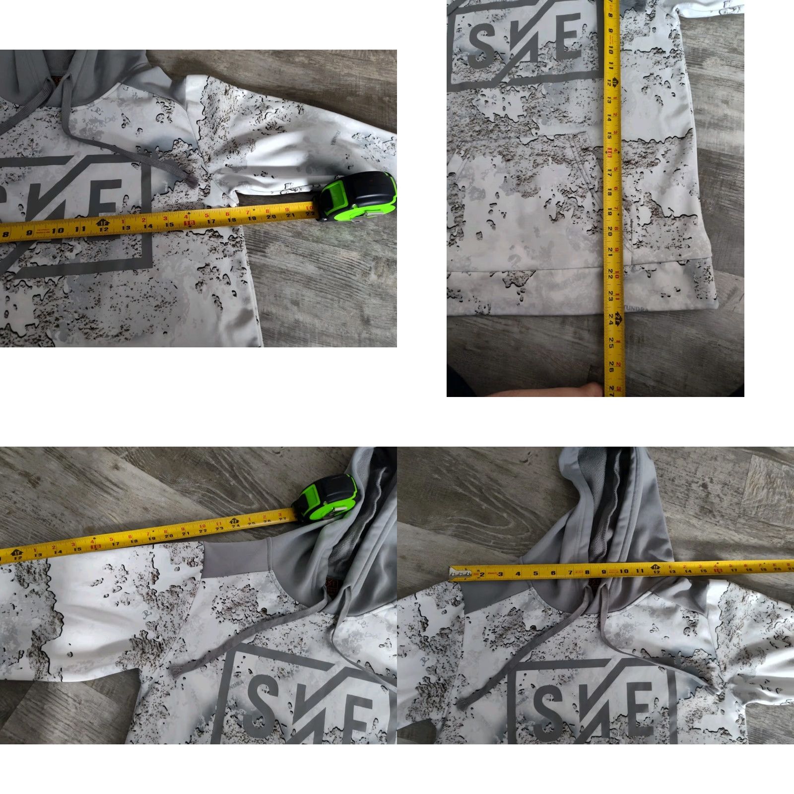 Vintage SHE OUTDOOR Hoodie XS Womens White Gray Camouflage Camo Pull Over Hooded Sweatshirt Fleece Lined EUC Size XS / US 0-2 / IT 36-38 - 8 Thumbnail