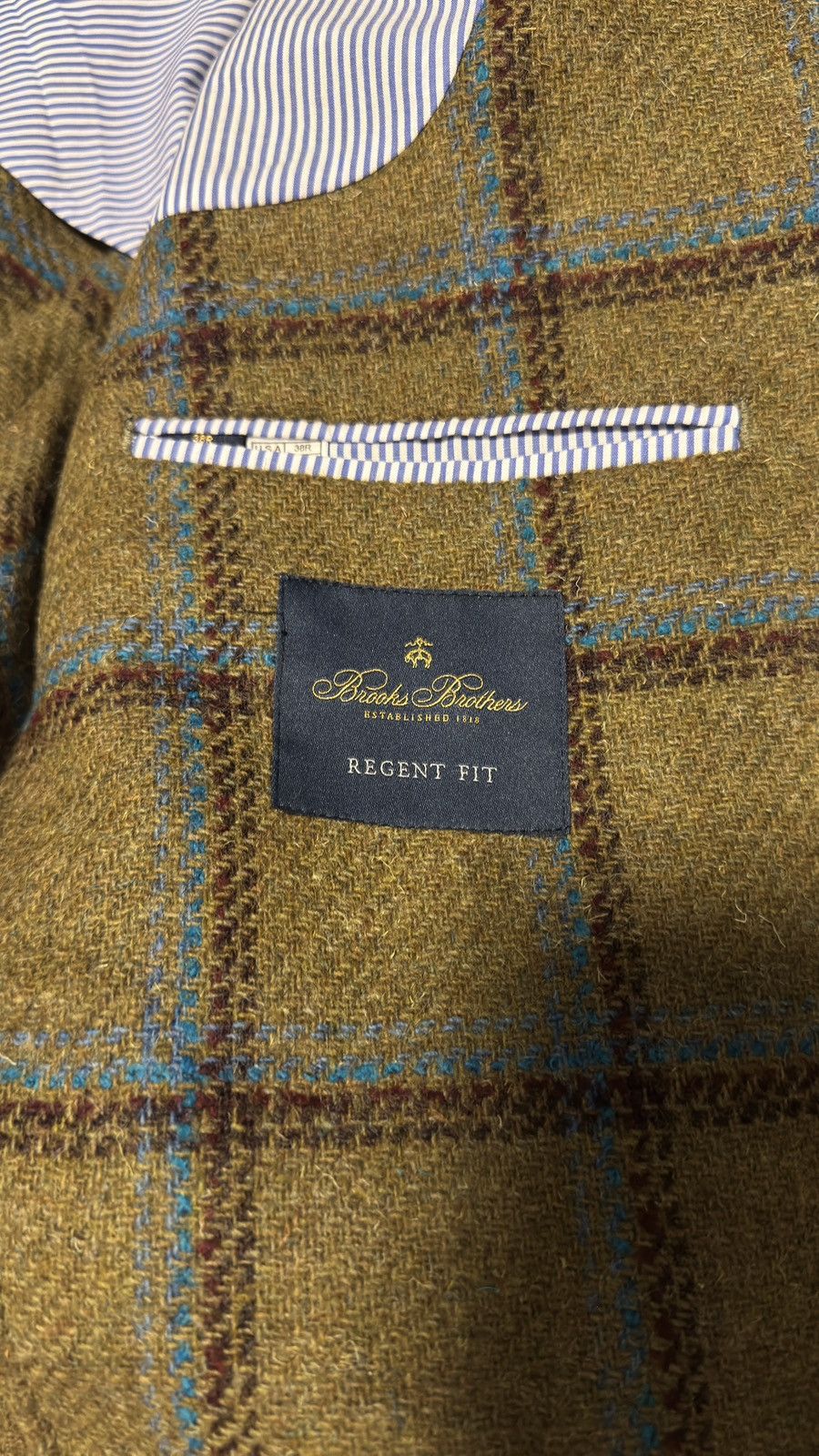 Brooks Brothers Brooks Brothers Checks Wool men blazer Regent regular fit 38 Size 38R - 8 Thumbnail
