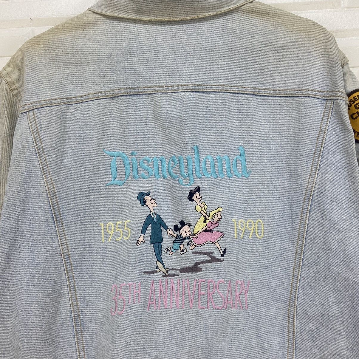 Mickey Mouse × Vintage Vtg Made in USA 35th Anniversary USA Flag Denim Trucker Size US M / EU 48-50 / 2 - 2 Thumbnail