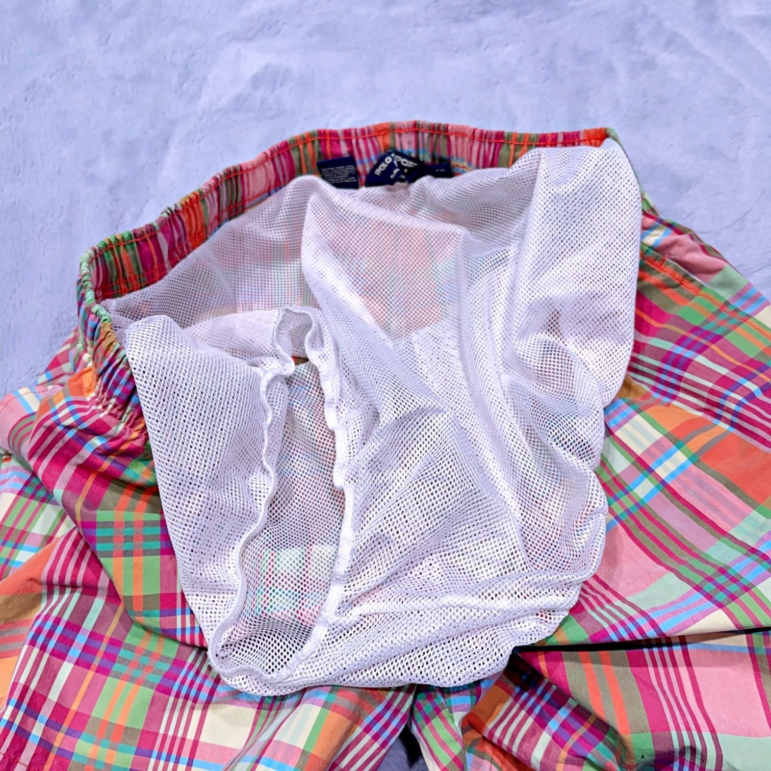 Polo Ralph Lauren POLO Sport Ralph Lauren Madras Plaid Swim Trunks 6" VTG L Size US 32 / EU 48 - 6 Thumbnail