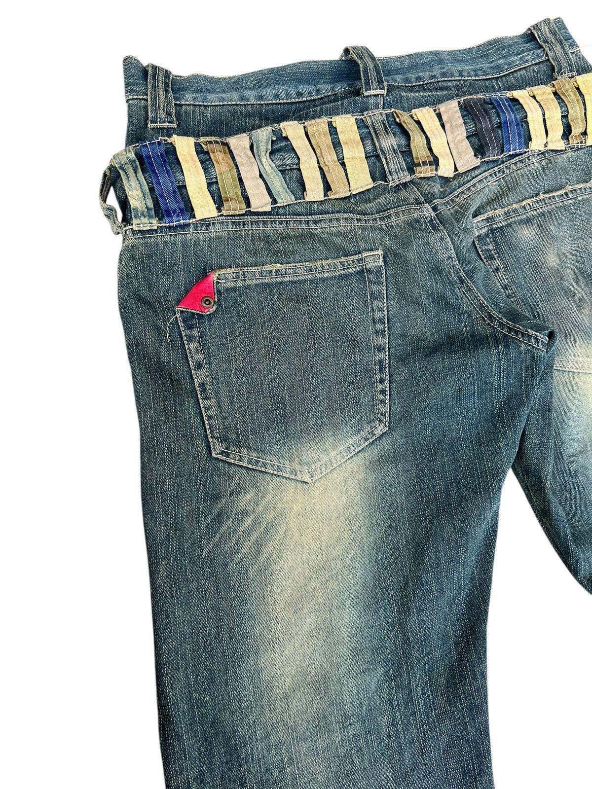 Vintage Double Waist Dirty Mud Denim Distressed Jeans Size US 31 - 13 Thumbnail