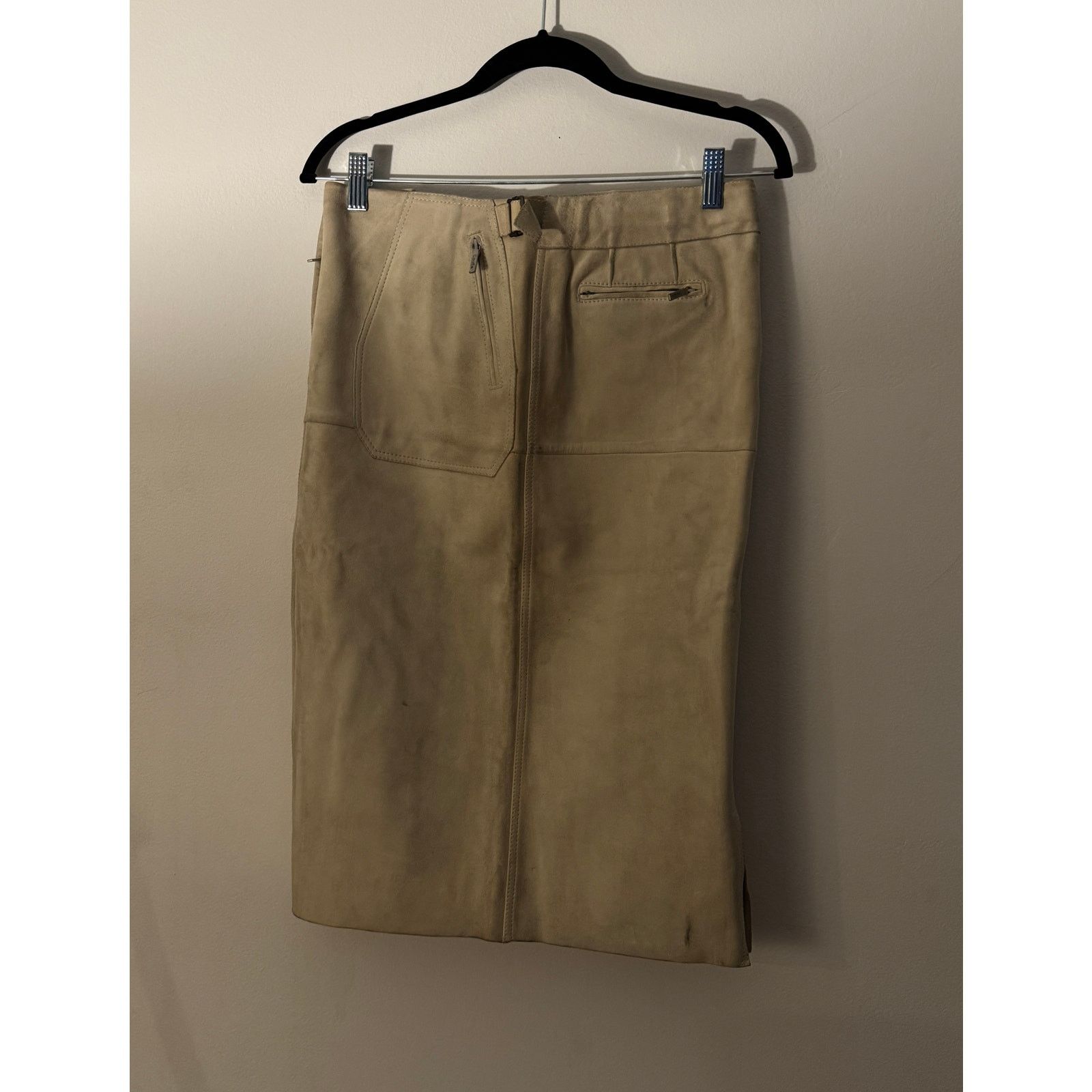 Calvin Klein Calvin klein Runway Leather Suede Pencil Skirt Size 30" / US 8 / IT 44 - 2 Thumbnail