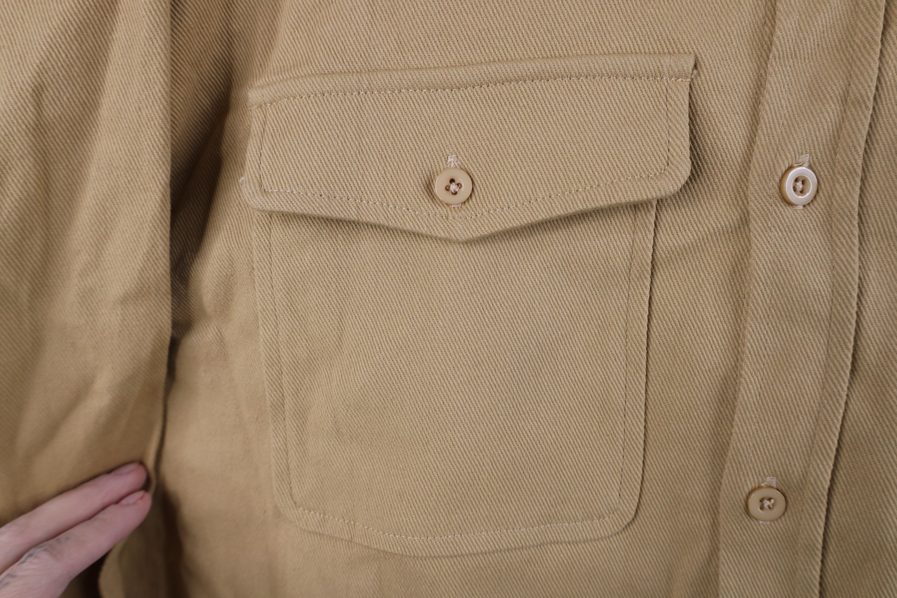 Vintage Vintage 90s Streetwear Heavyweight Collared Button Shirt Size US L / EU 52-54 / 3 - 7 Thumbnail