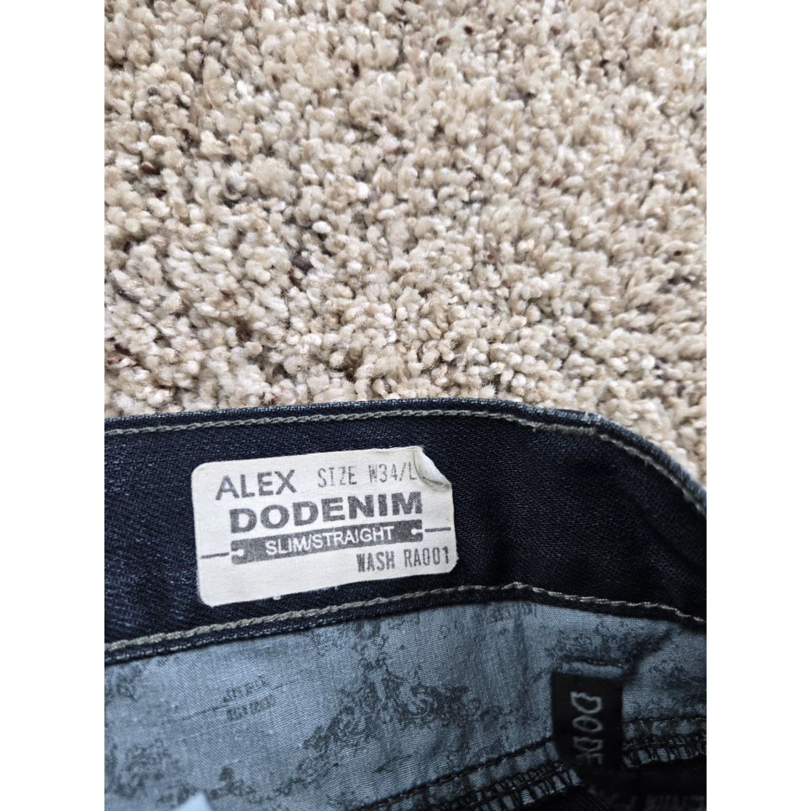 Denime DoDenim Alex Jeans Slim Straight Leg 34x32 Mens Denim Distressed 5-Pocket Design Jeans Size US 34 / EU 50 - 5 Thumbnail