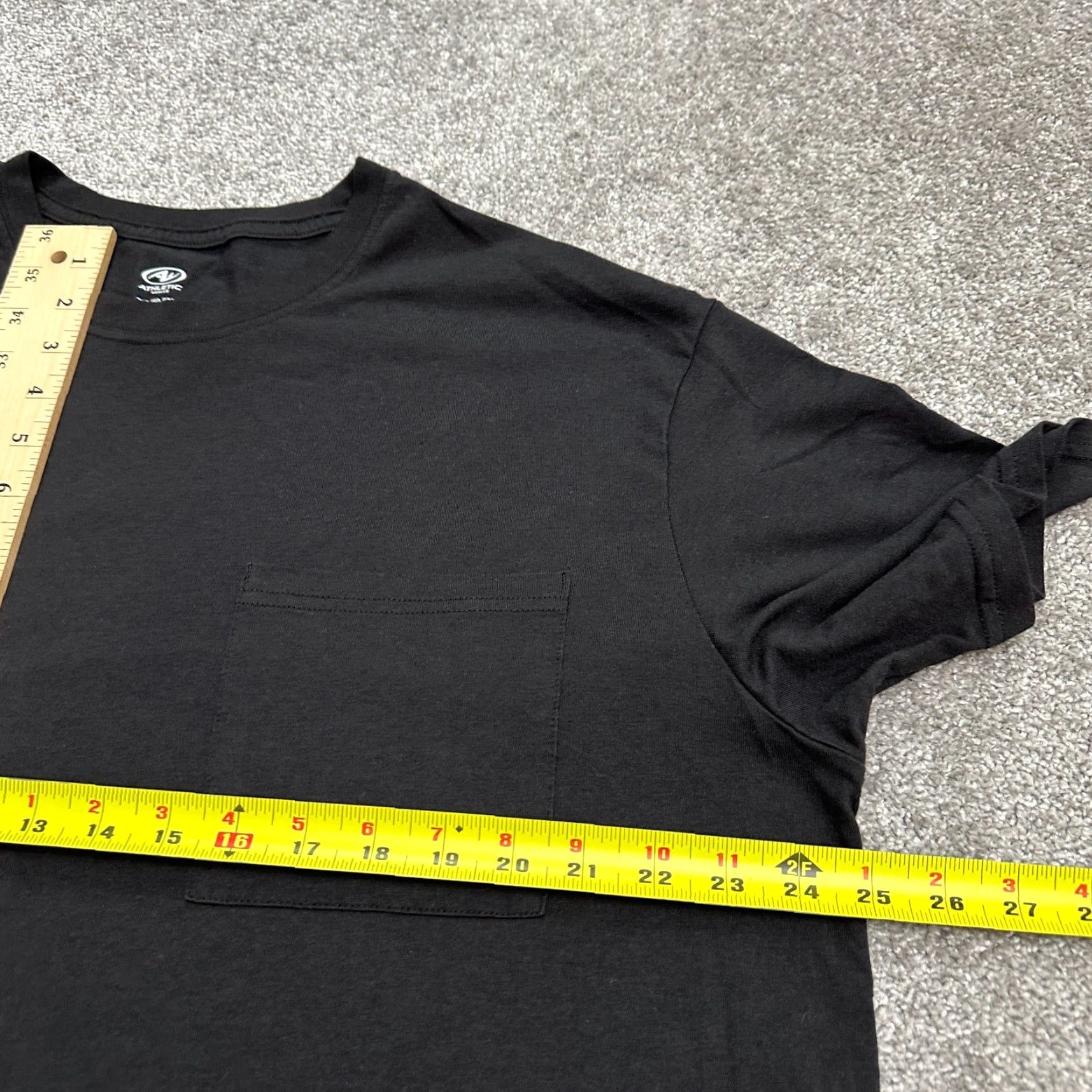 Athletic Works Athletic Works T-Shirt Basic Tee Mens 2XL Black Short Sleeve Crew Neck Casual Top Size US XXL / EU 58 / 5 - 7 Thumbnail
