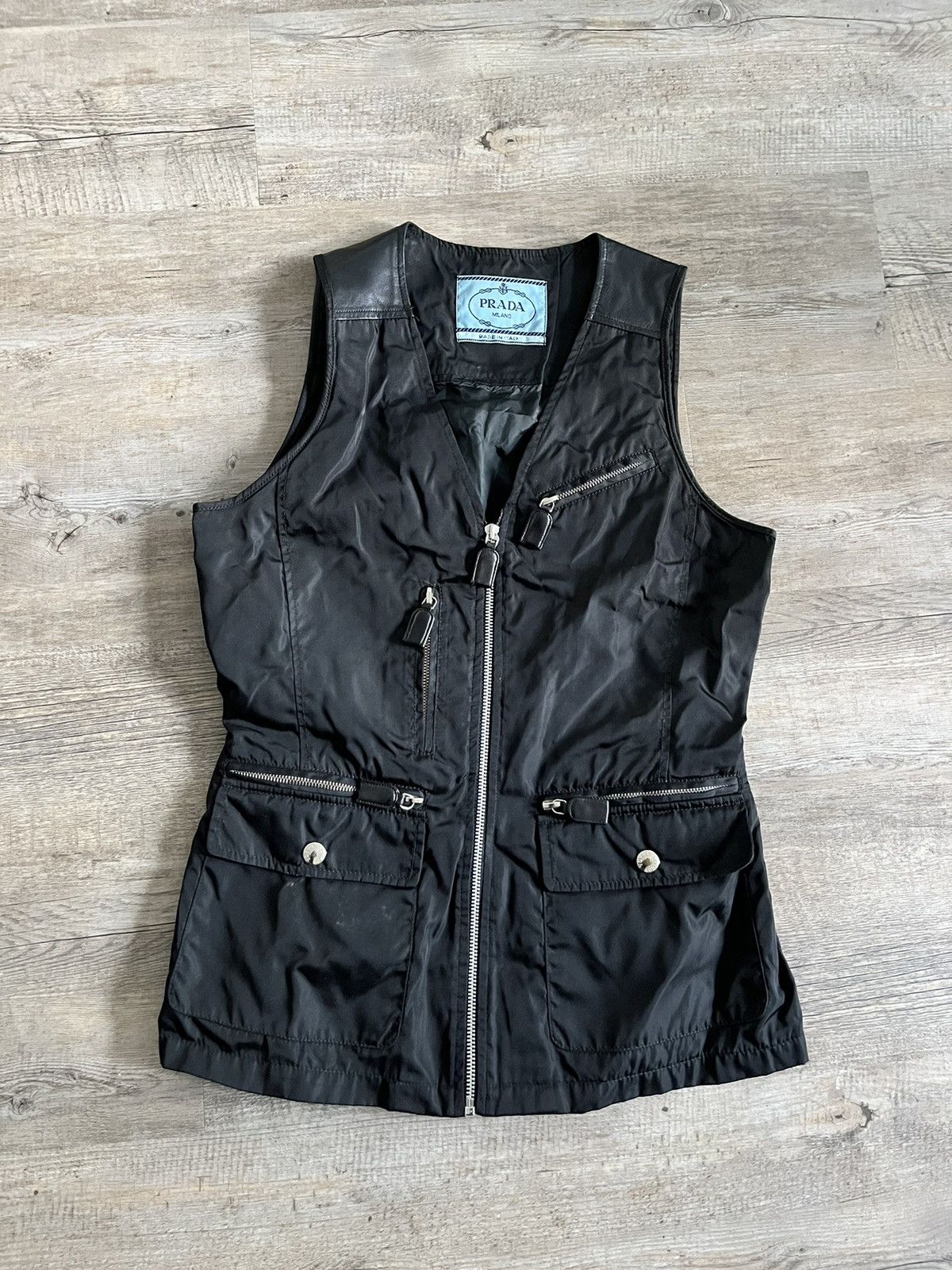 Prada Prada SS95 Women’s Nylon Tactical Vest – Vintage 1995 Size L / US 10 / IT 46 - 1 Thumbnail