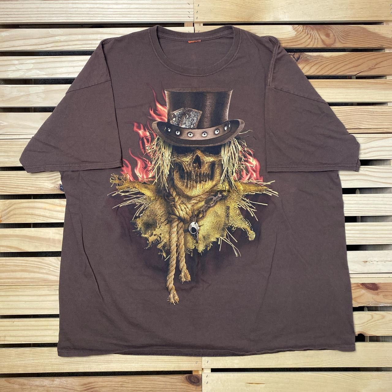 Other Scarecrow Brown Y2K Halloween Tee Size XL Size US XL / EU 56 / 4 - 1 Thumbnail