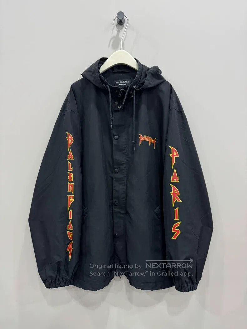 Balenciaga Balenciaga Zip-up hooded windbreaker with lightning logo Size US S / EU 44-46 / 1 - 1 Thumbnail