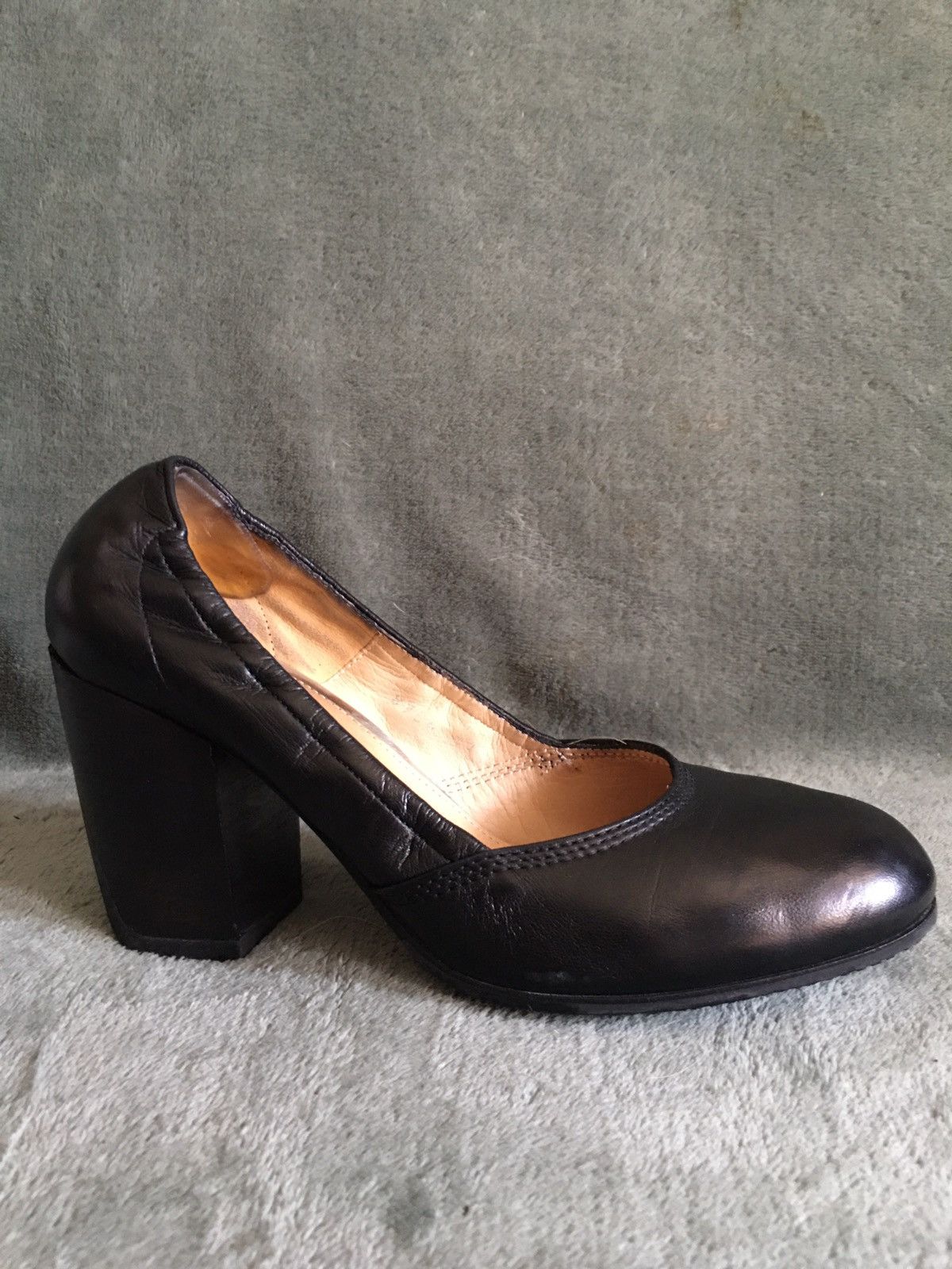 Dries Van Noten Dries Van Noten Black Leather Heels Size 37.5 Pump Heels Size US 7.5 / IT 37.5 - 8 Thumbnail