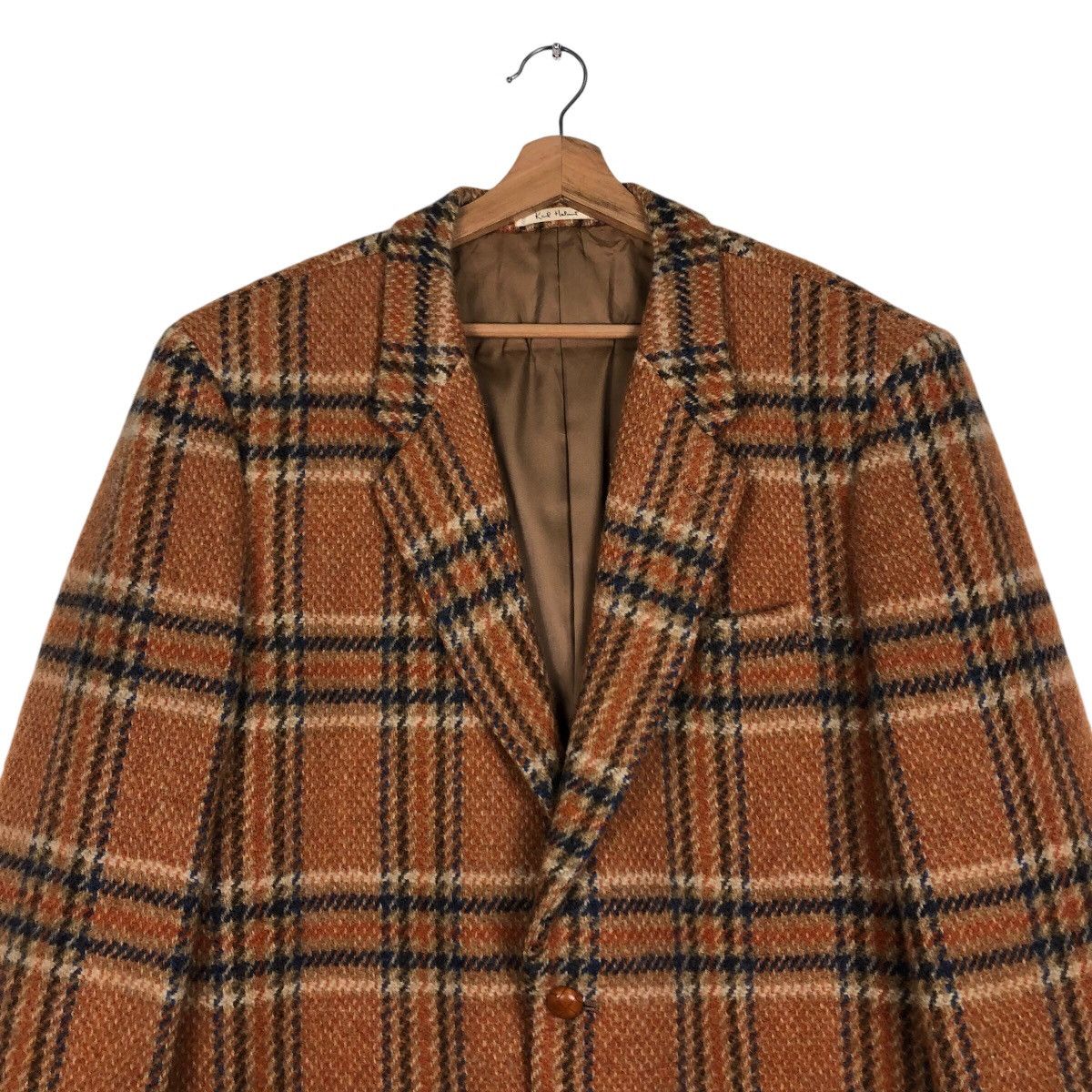 Japanese Brand 📌Vintage Wool Coats Jacket Karl Helmut Tartan Design Size US L / EU 52-54 / 3 - 4 Thumbnail
