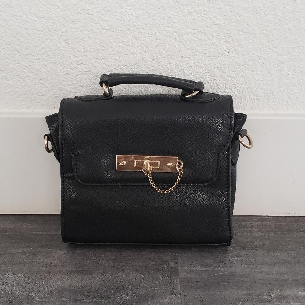 Designer Black Gold Snakeskin 3AM Mini Clutch Size ONE SIZE - 1 Thumbnail