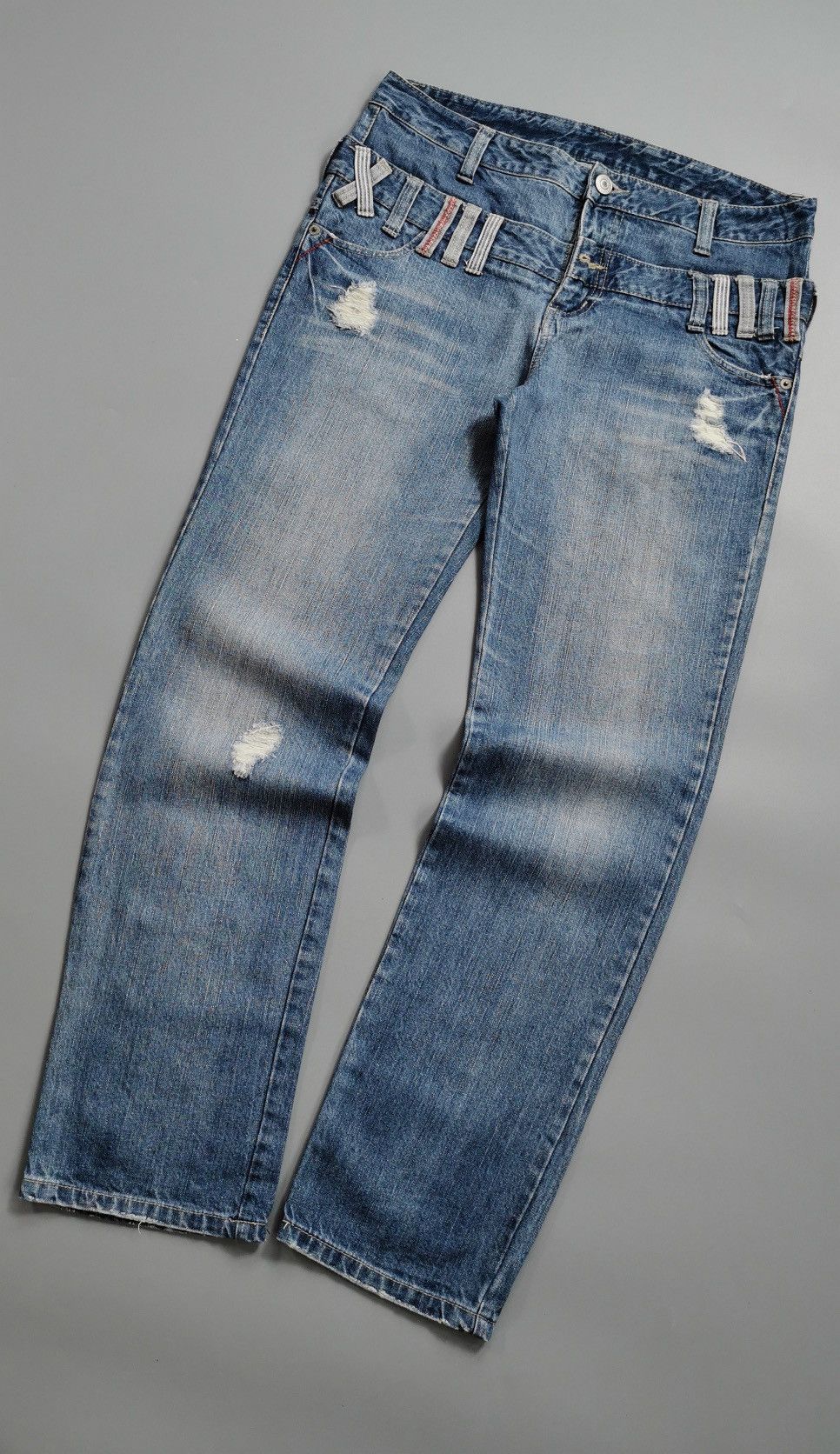Other Double Waist Distressed Jeans Size US 34 / EU 50 - 2 Thumbnail