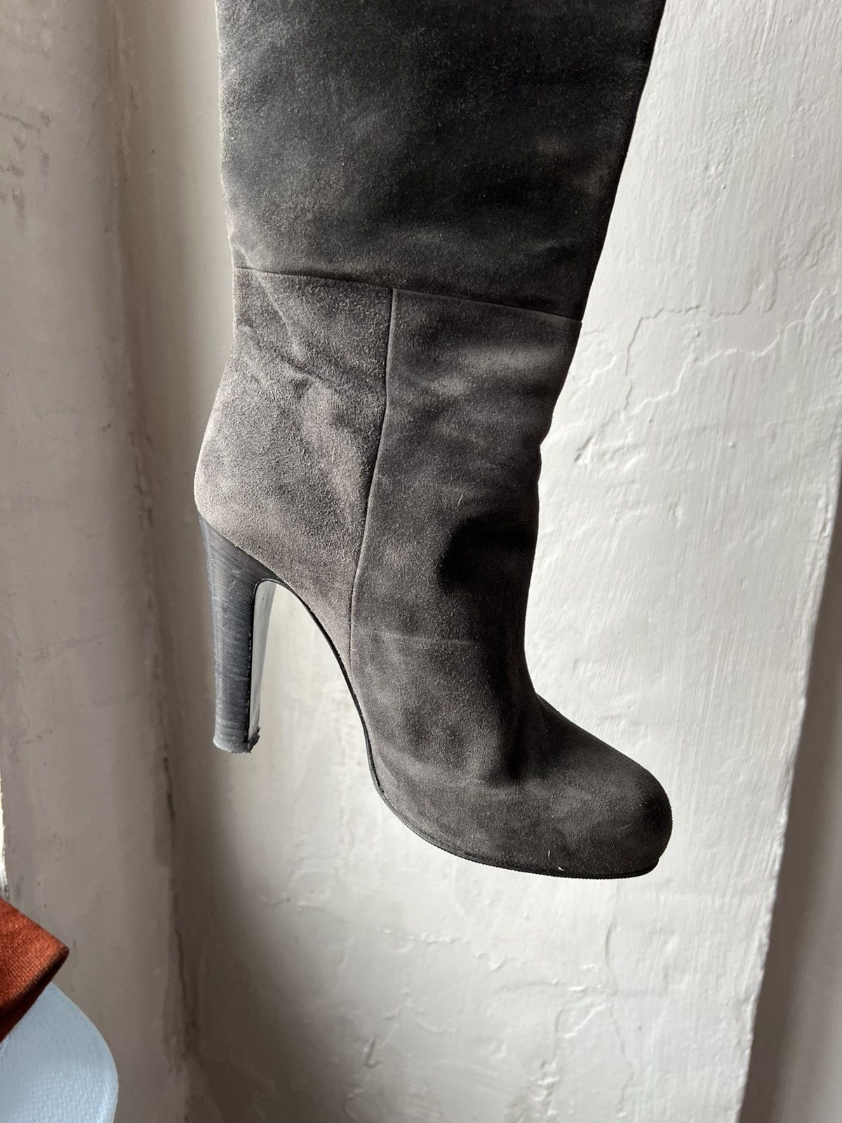 Dolce & Gabbana VINTAGE DOLCE&GABBANA ITALY WESTERN SUEDE KNEE BOOTS HEELS Size US 7 / IT 37 - 4 Thumbnail