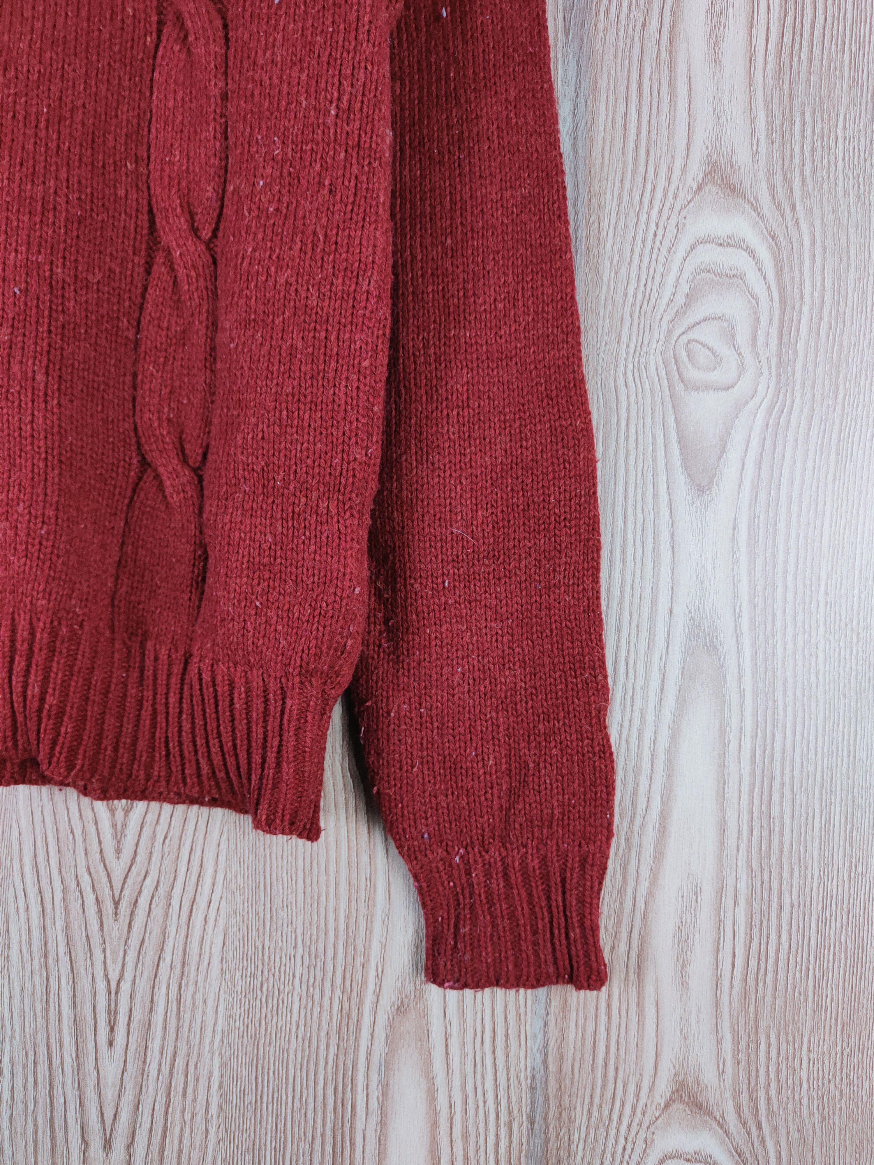 Aran Isles Knitwear × Uniqlo × Vintage Vintage 💥 Uniqlo Maroon Knitwear Sweatshirts Size US L / EU 52-54 / 3 - 6 Thumbnail