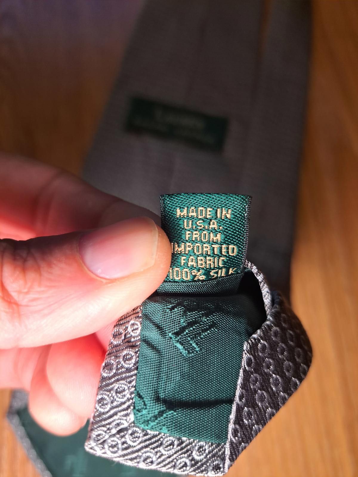 Polo Ralph Lauren Ralph Lauren Tie 100% Silk Handmade Silver Geometric Wide Size ONE SIZE - 3 Thumbnail
