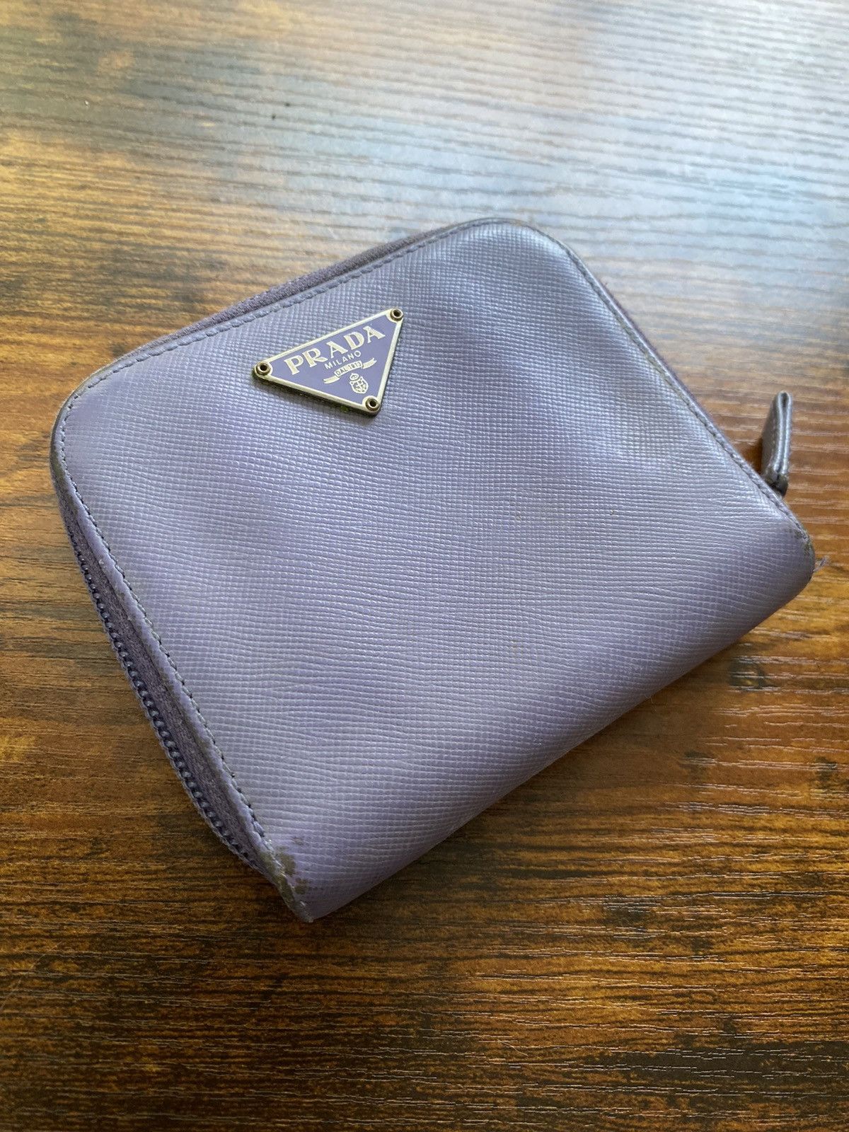 Prada Tessuto Leather zippy wallet
