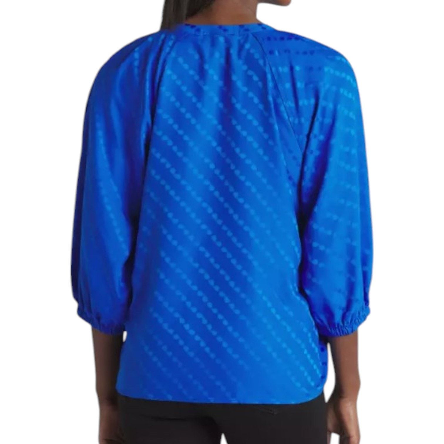 Karl Lagerfeld Sunglass Jacquard Blouse - Stitch Fix Split Neck Top Size M / US 6-8 / IT 42-44 - 5 Thumbnail