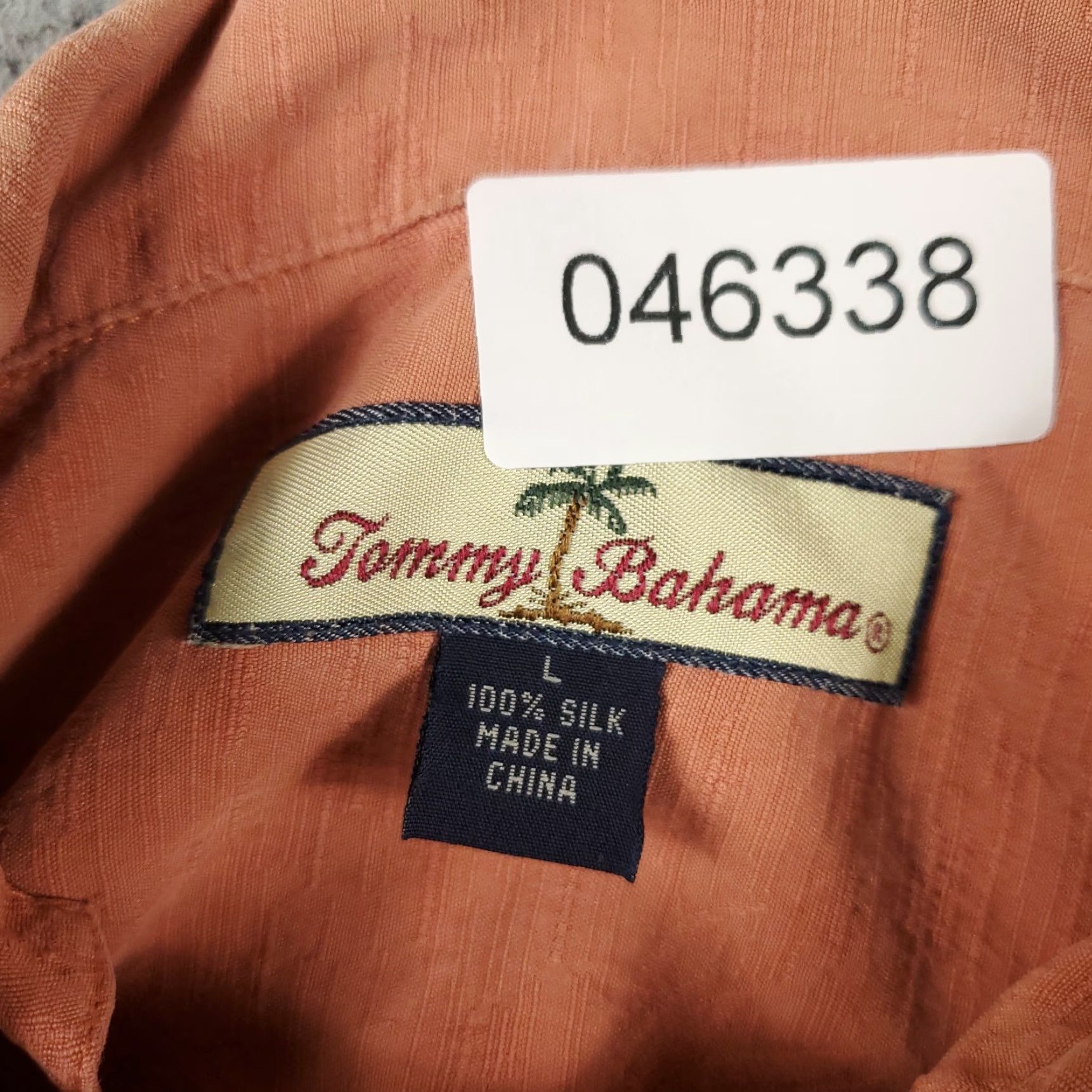 Tommy Bahama Tommy Bahama Shirt Mens Large Orange Hawaiian Button Up Short Sleeve Shirt Size US L / EU 52-54 / 3 - 7 Thumbnail