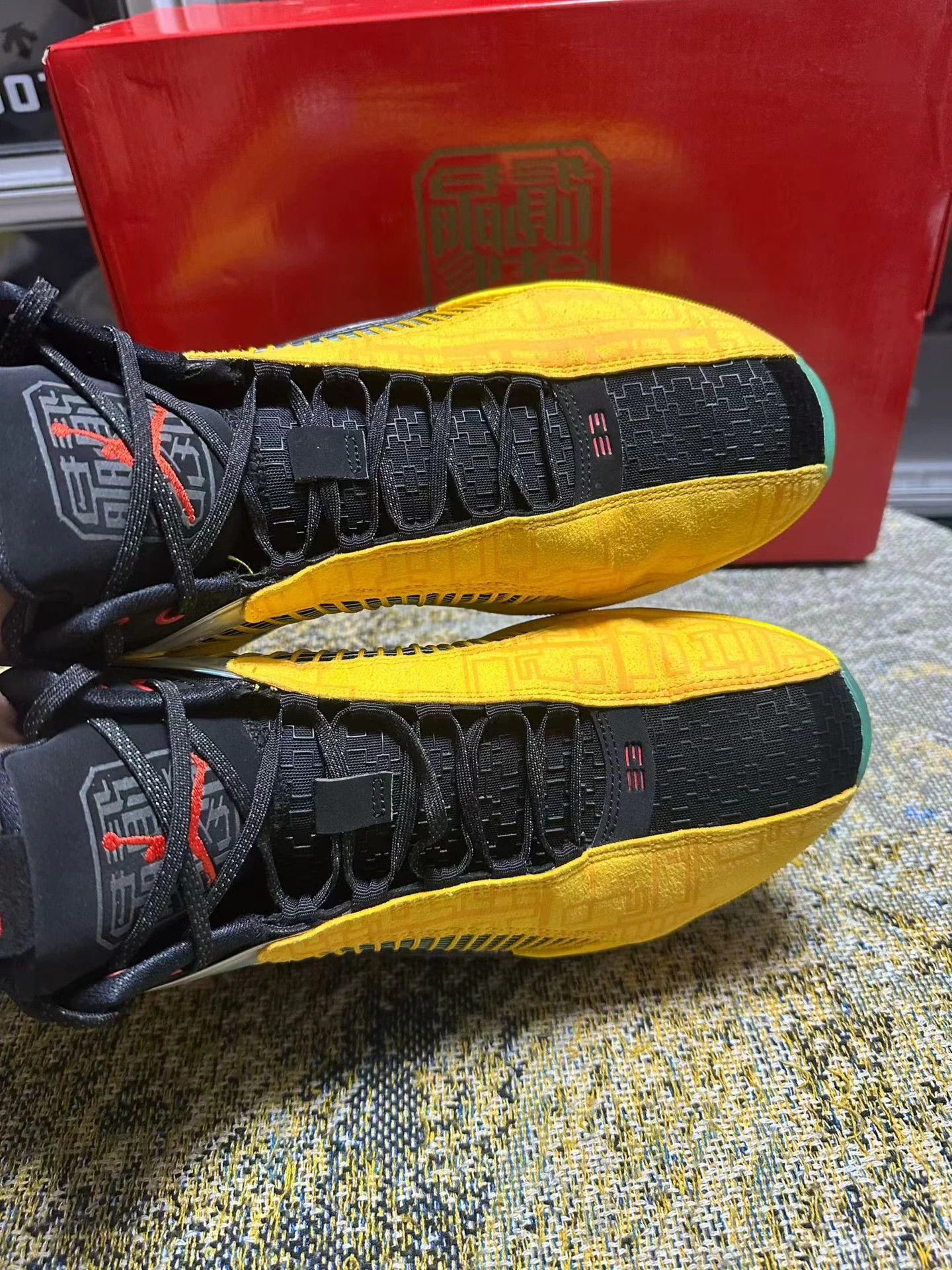Nike Air Jordan 35 FC PF Dynasties black yellow unisex mid Size US 9 / EU 42 - 5 Thumbnail