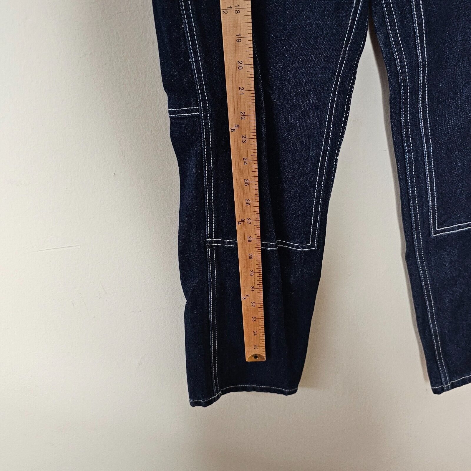 Brandy Melville Brandy Melville Blue Ariana High Waist Loose Carpenter Jeans Size 27" / US 4 / IT 40 - 4 Thumbnail