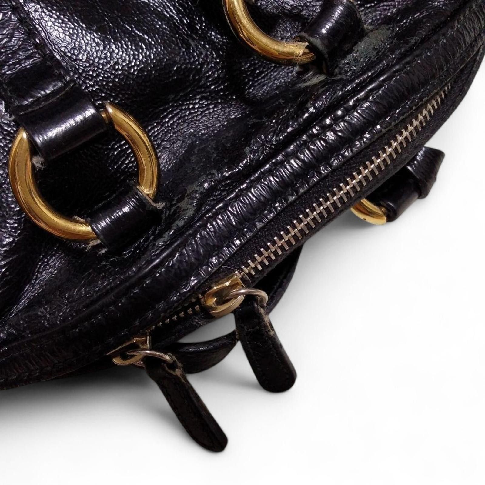 Saint Laurent Paris Saint Laurent - Black Leather Satchel Bag Size ONE SIZE - 4 Thumbnail